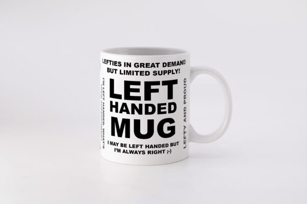 3 left handed mug