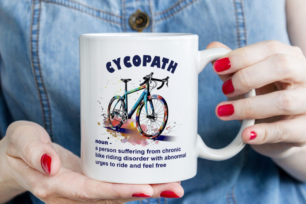 Girl is holding white cup, mug in hands. Mockup for products presentations.