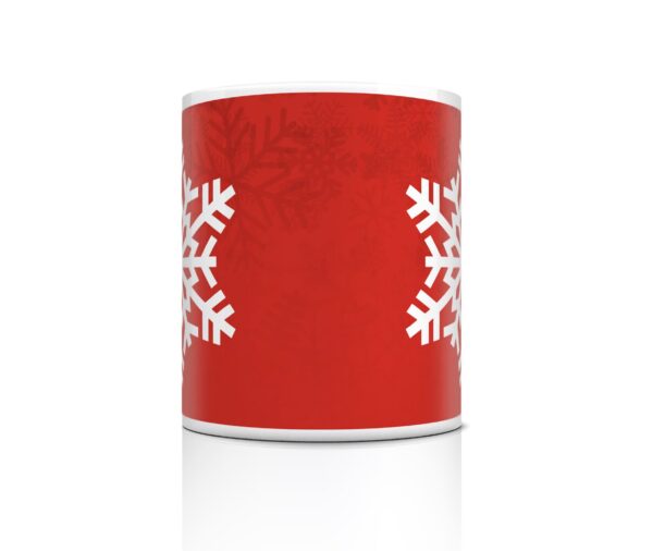 front view snowflake red