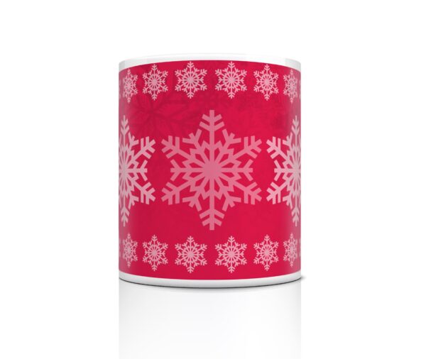 front view snowflakes red