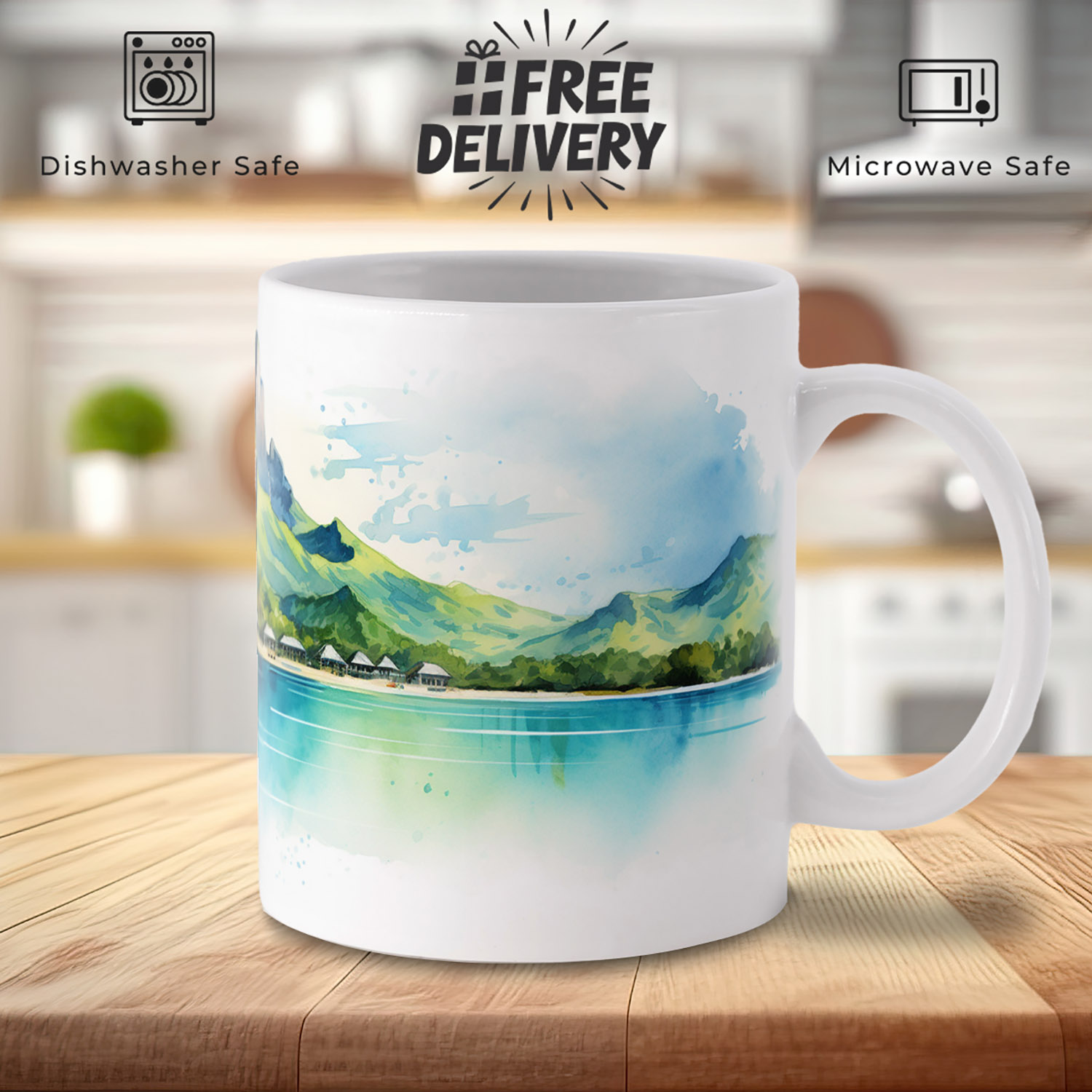 Bora Bora Paradise Scenic 11oz Ceramic Mug - Perfect Gift