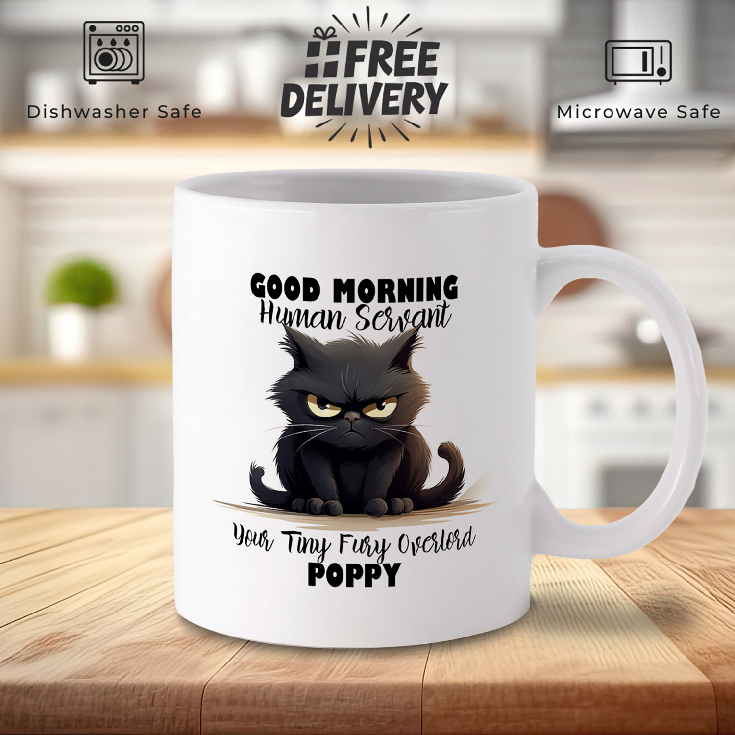 Personalised Feline Overlord Mug for Cat Lovers - 11oz