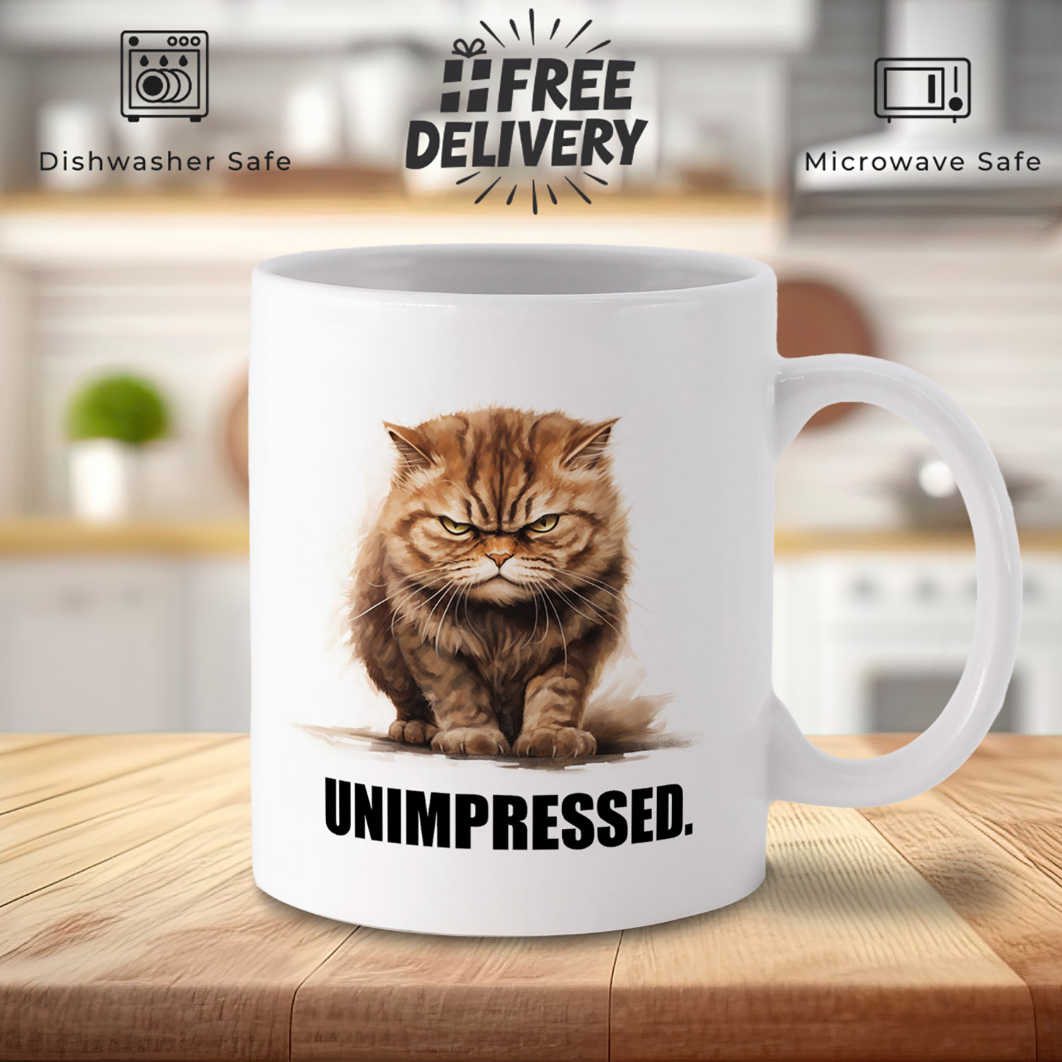 Unimpressed Cat Mug - Perfect for Coffee Lovers