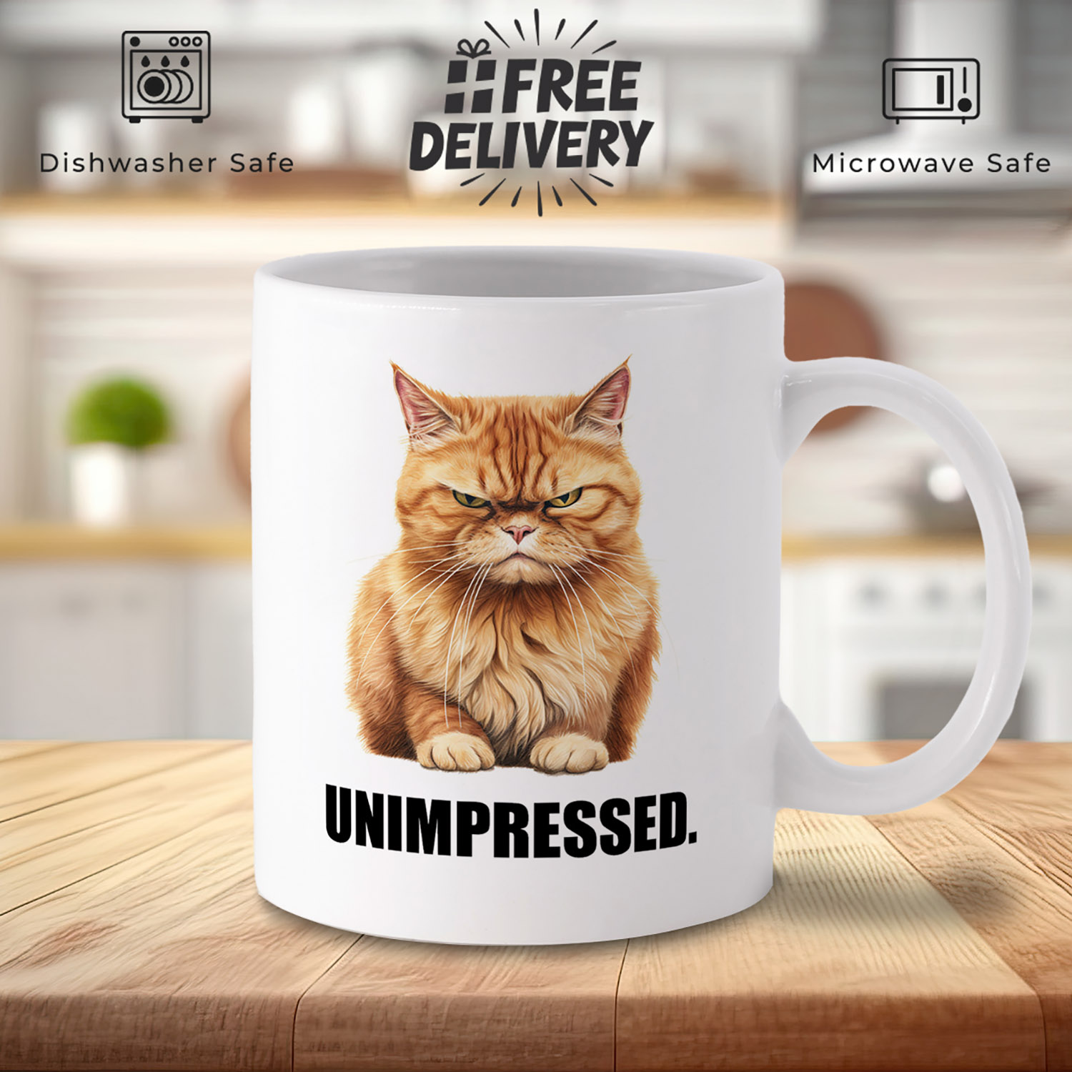 Unimpressed Ginger Cat Mug - Perfect Gift for Cat Lovers