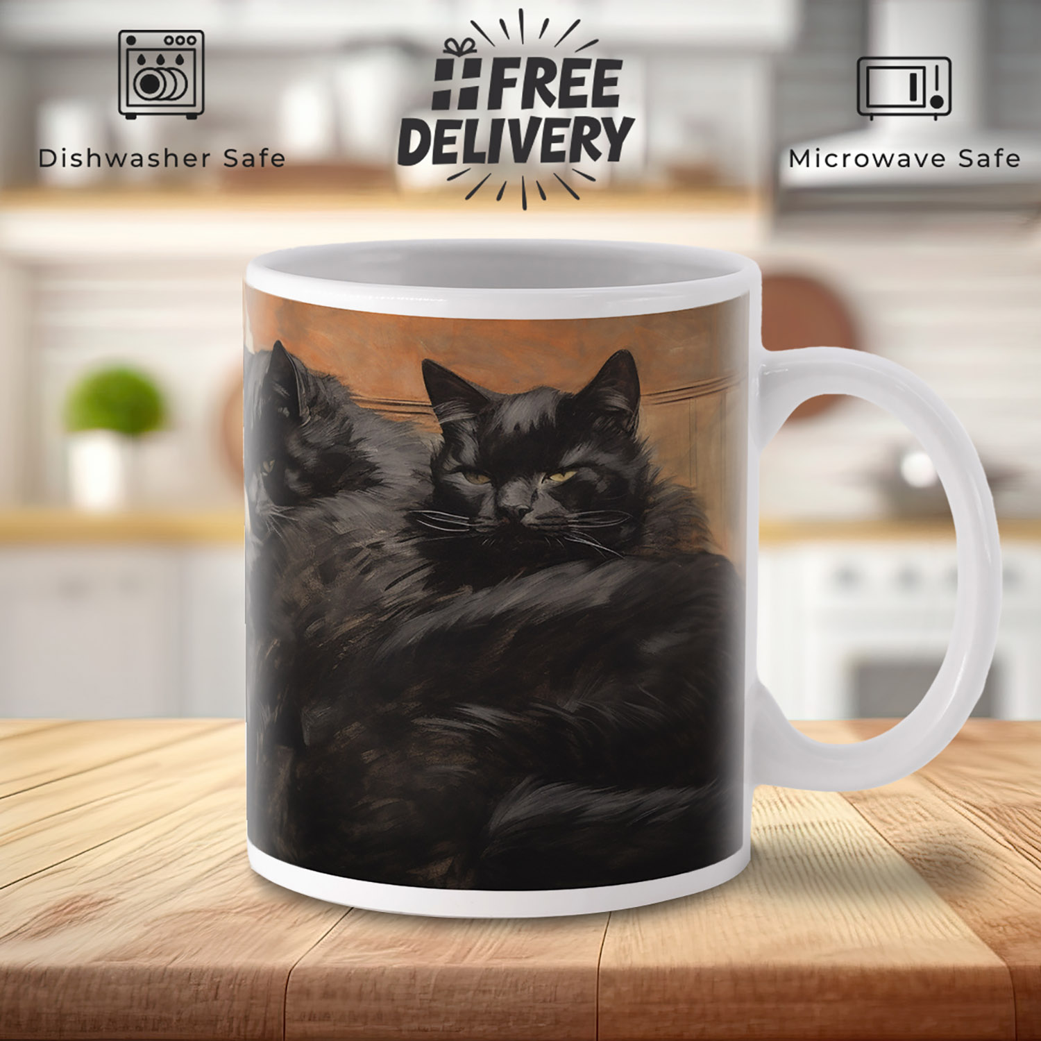 Charming Dual-Tone Cat Nap Mug - Perfect for Cat Lovers