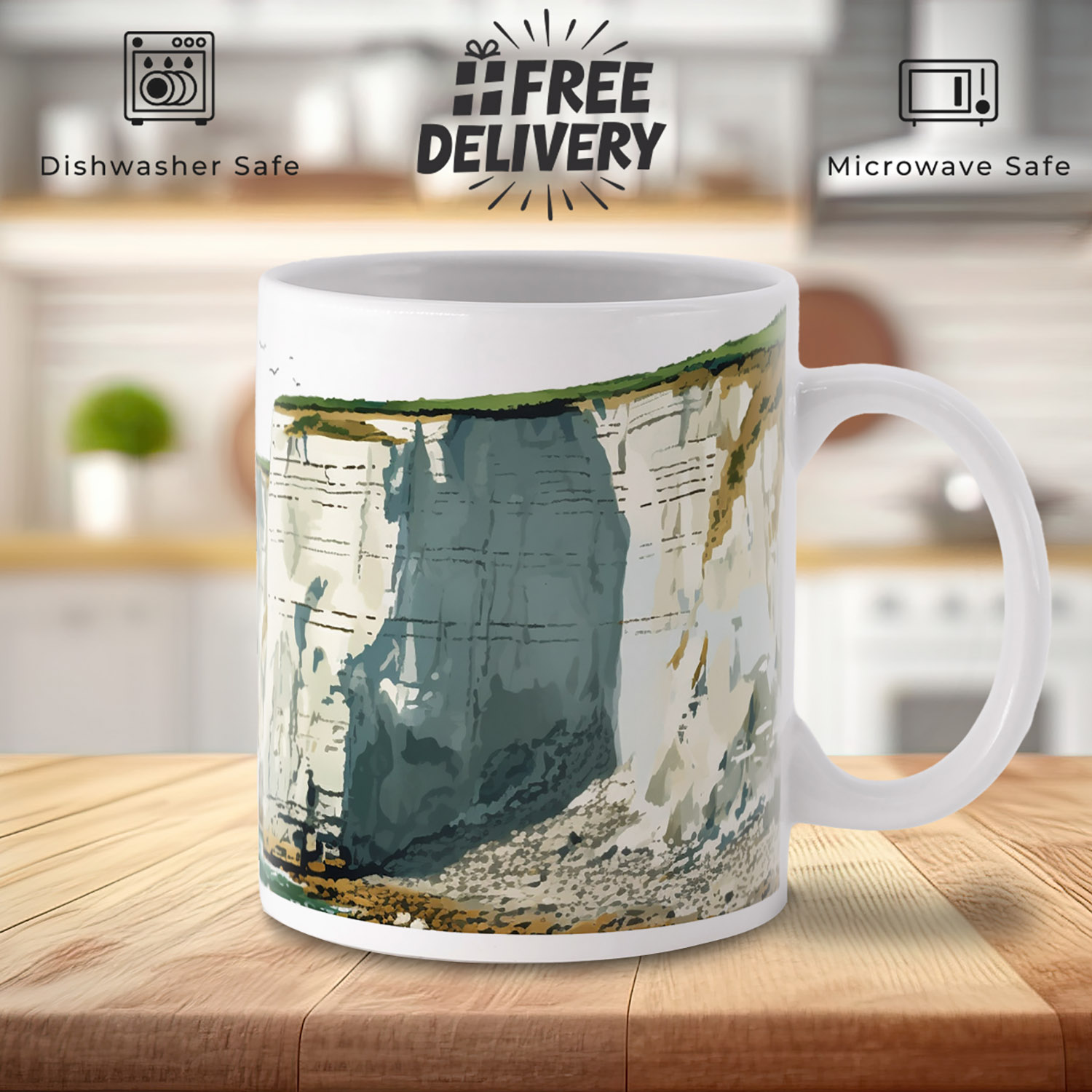 Cliffs of Dover Scenic 11oz Mug - Coastal Charm Gift