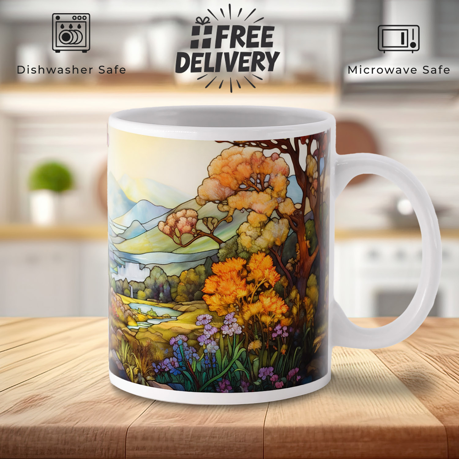 Enchanted Countryside 11oz Mug - Pastoral Art for Nature Lovers