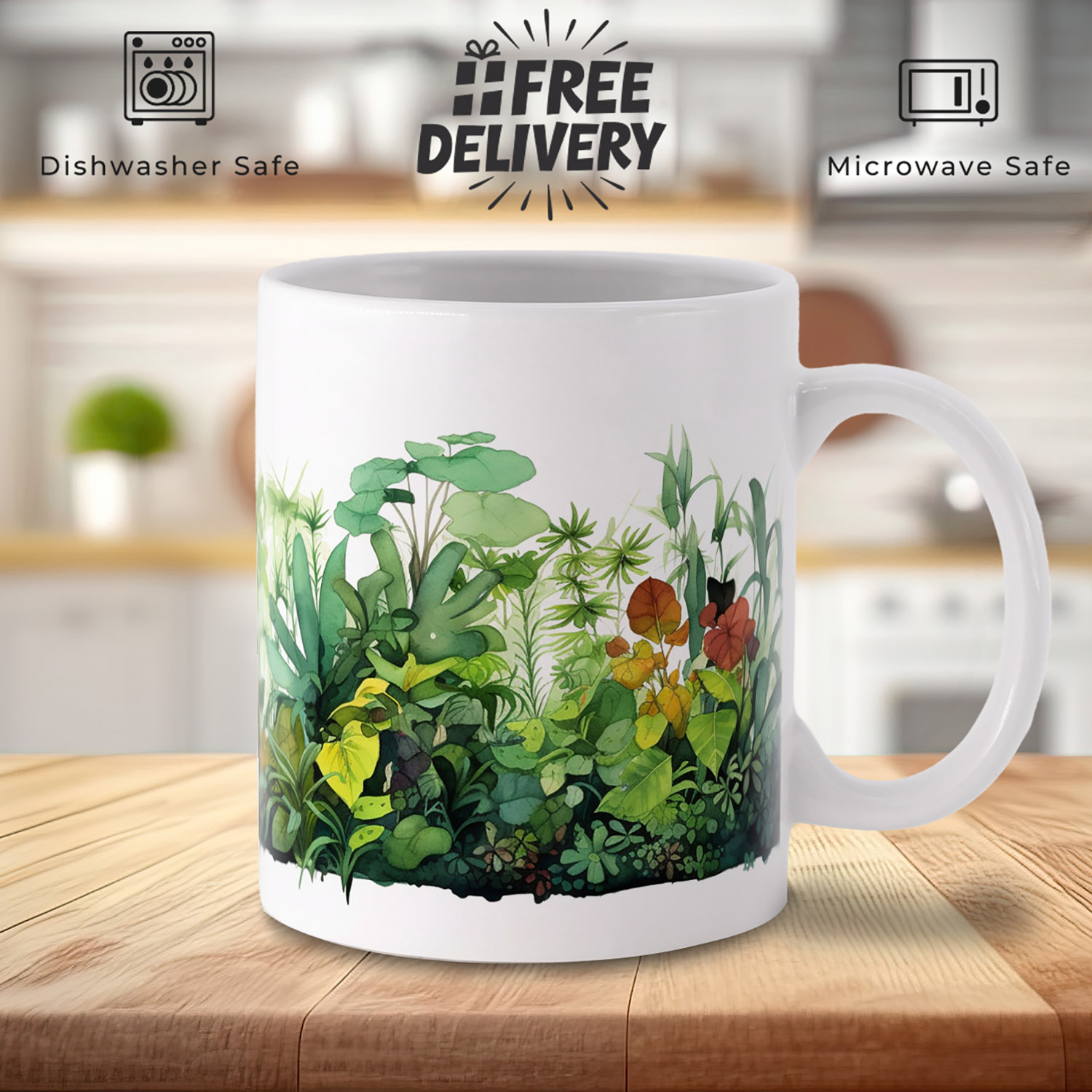 Enchanted Forest Wildlife Mug - 11oz Ceramic Coffee Cup