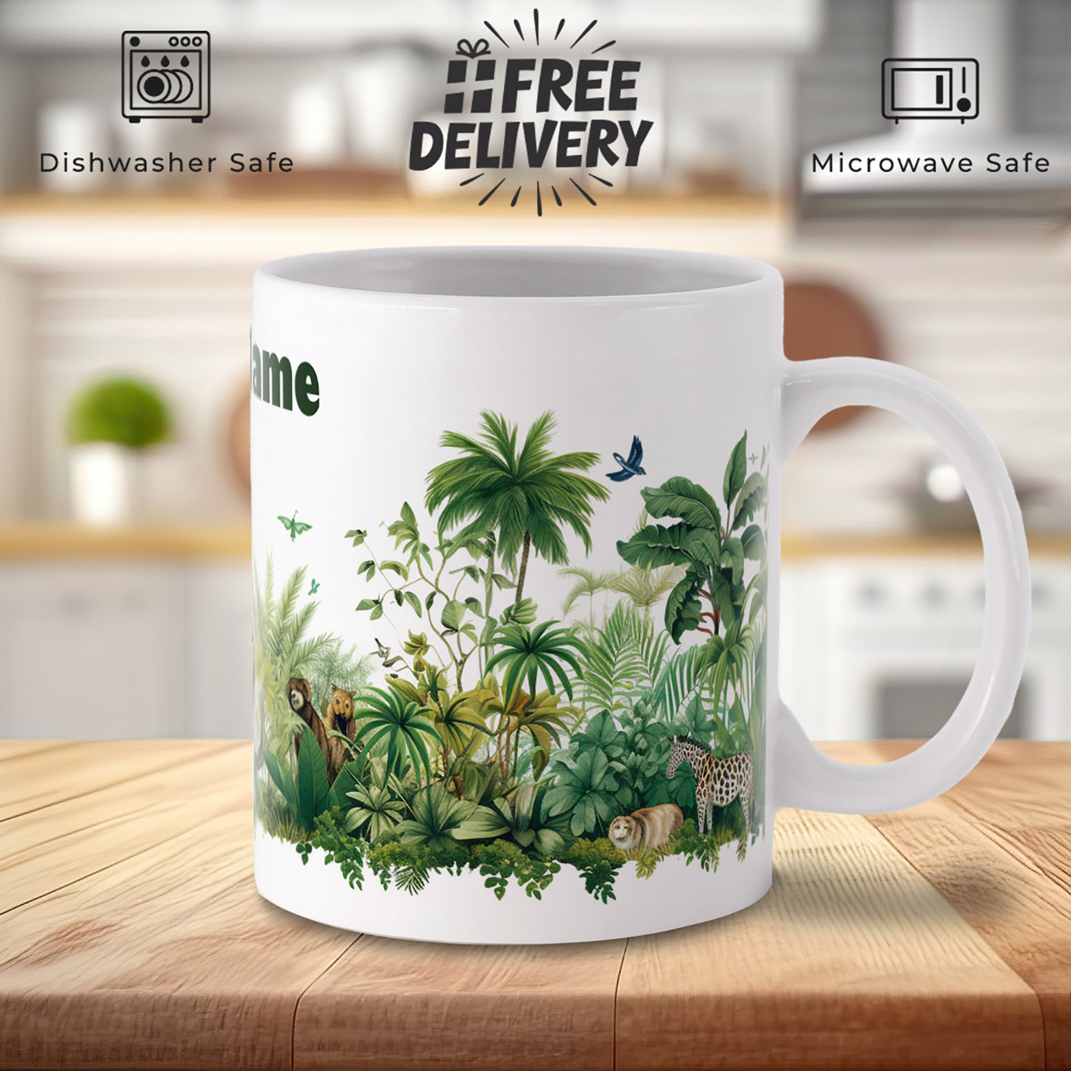 Personalised Jungle Safari Mug - Perfect Gift for Kids