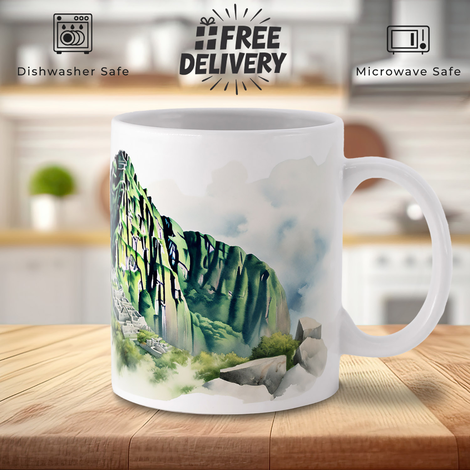 Majestic Machu Picchu 11oz Ceramic Mug - Perfect Gift for Travelers