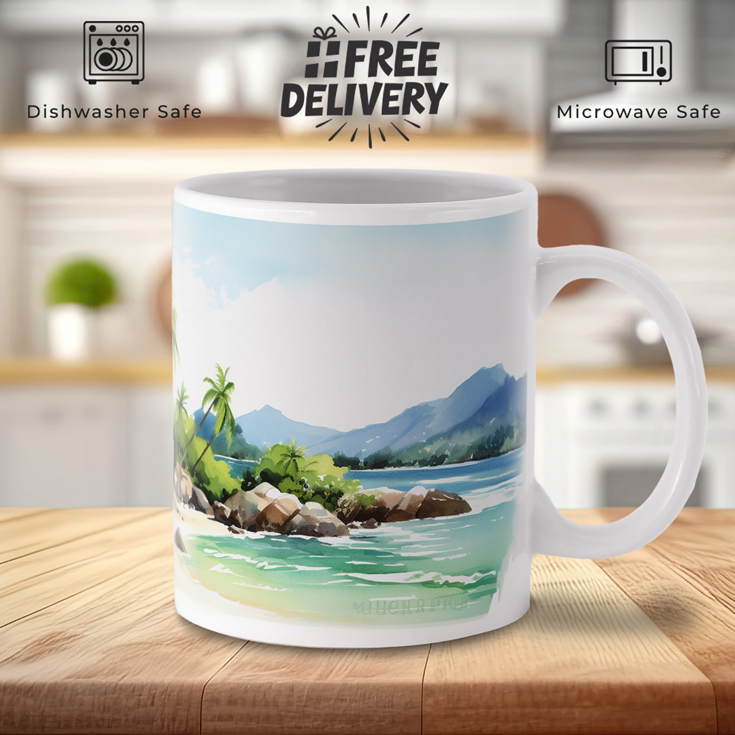 Seychelles Paradise Scenic 11oz Ceramic Coffee Mug