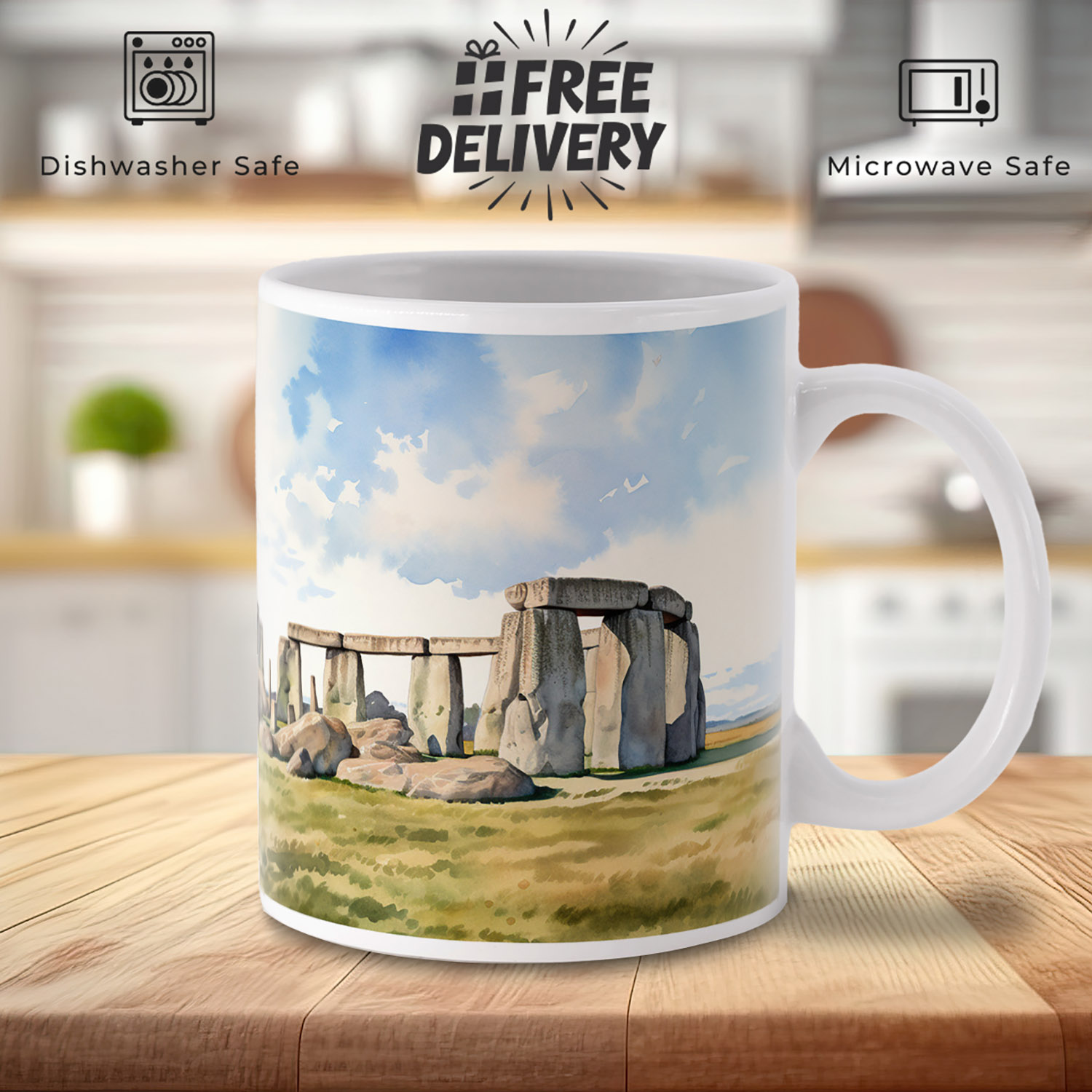 Stonehenge Panorama 11oz Mug - Heritage Collection Gift