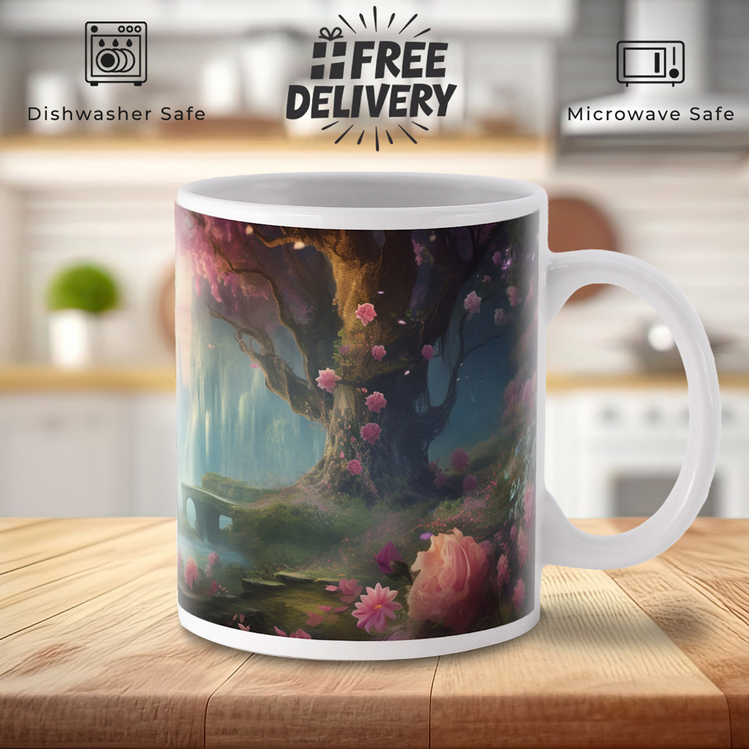 Enchanted Forest Unicorn Mug - Mystical Pink 11oz Gift