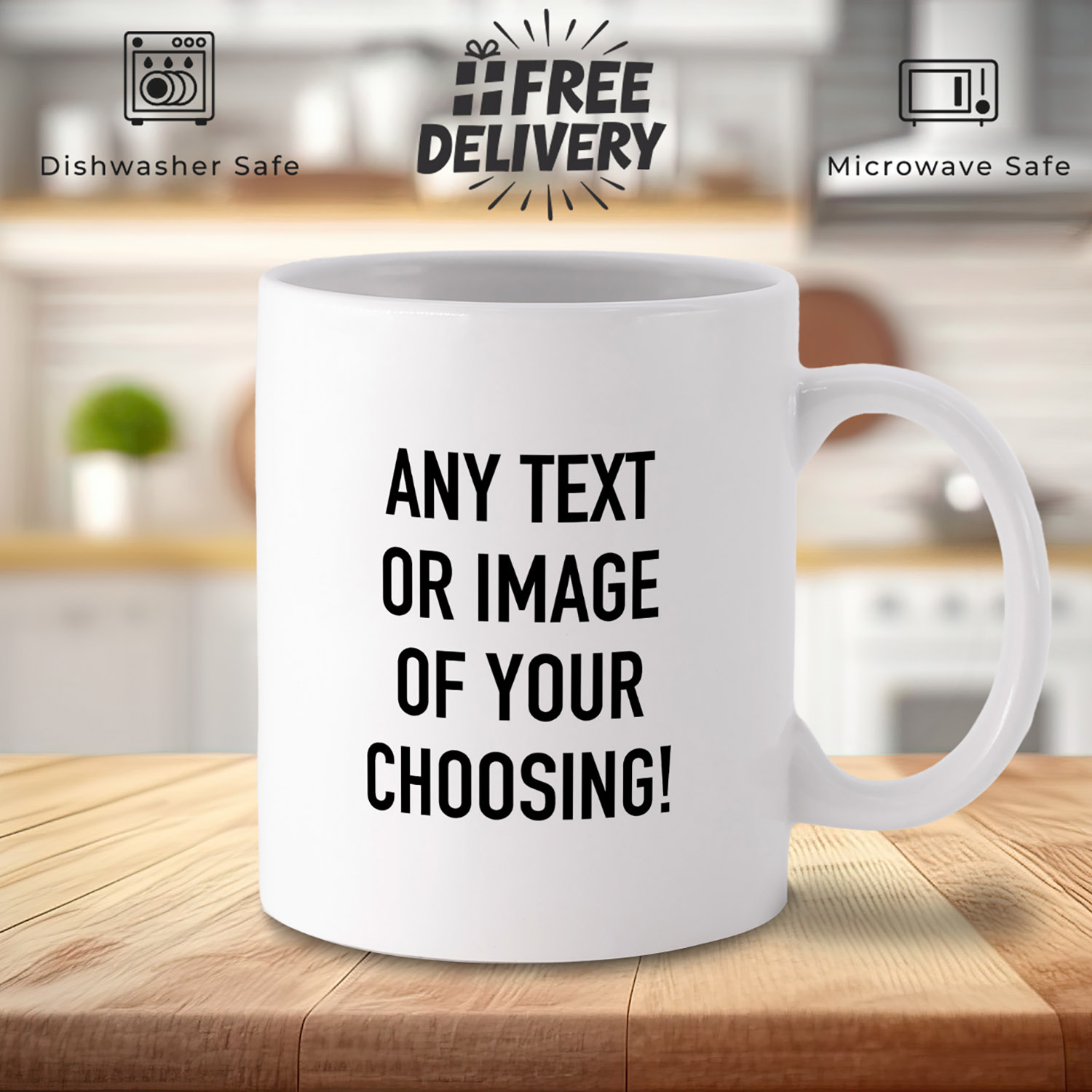 Customisable Photo & Text Mug - Perfect Gift for Any Occasion