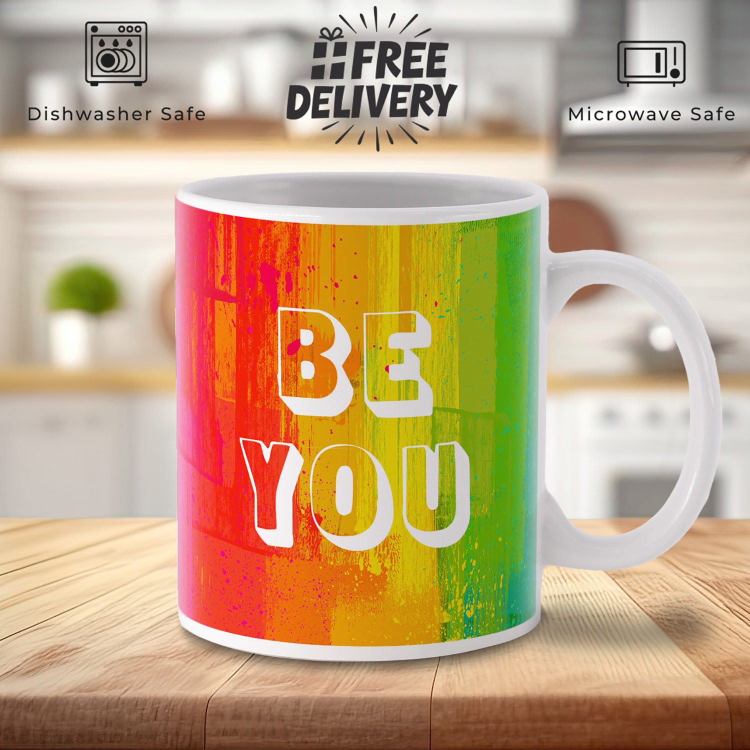 Be You Rainbow Mug - Inspirational Gift for All Ages