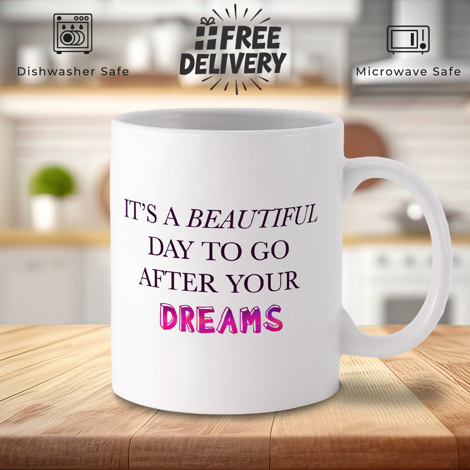 Dreams Mug: Inspiring Design for Daily Motivation