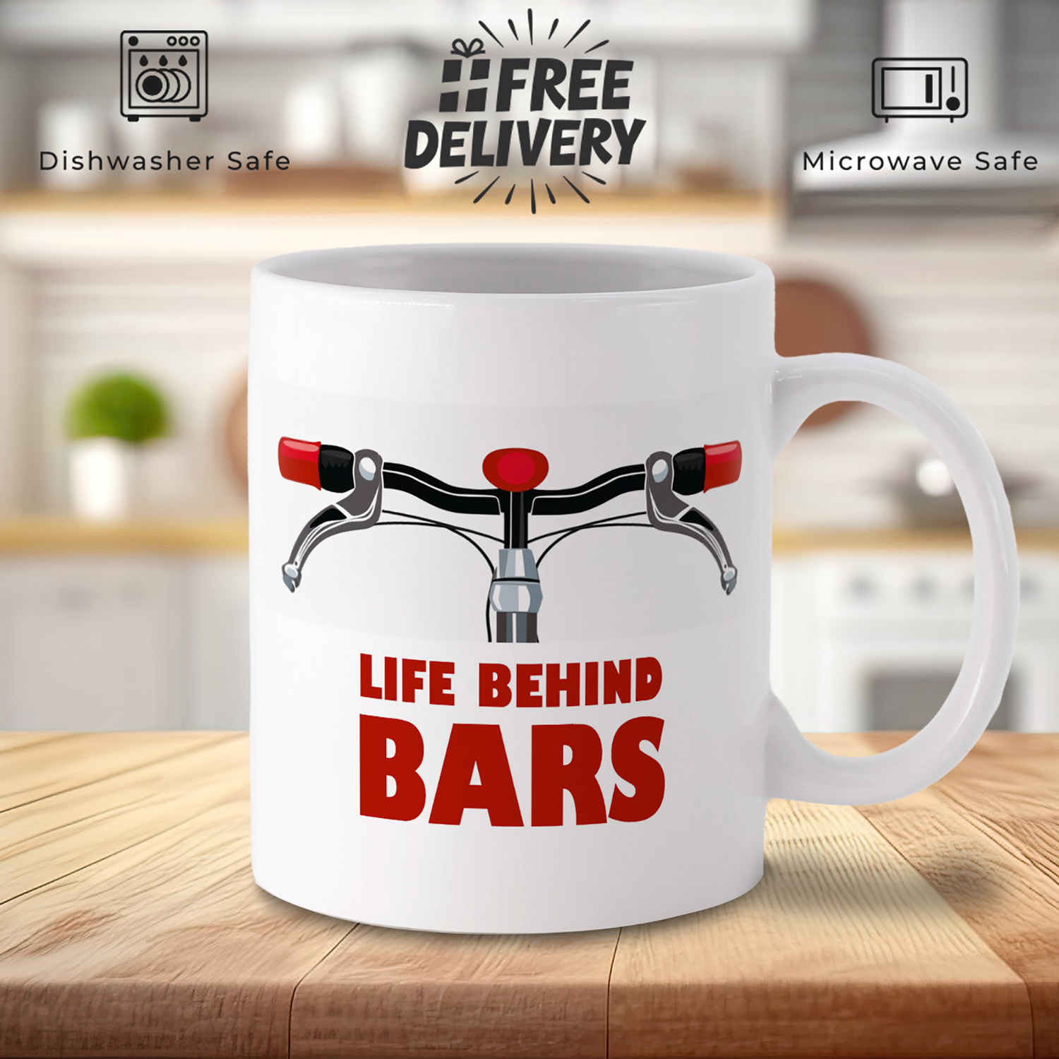 Life Behind Bars Cycling Mug - Perfect Gift for Cyclists