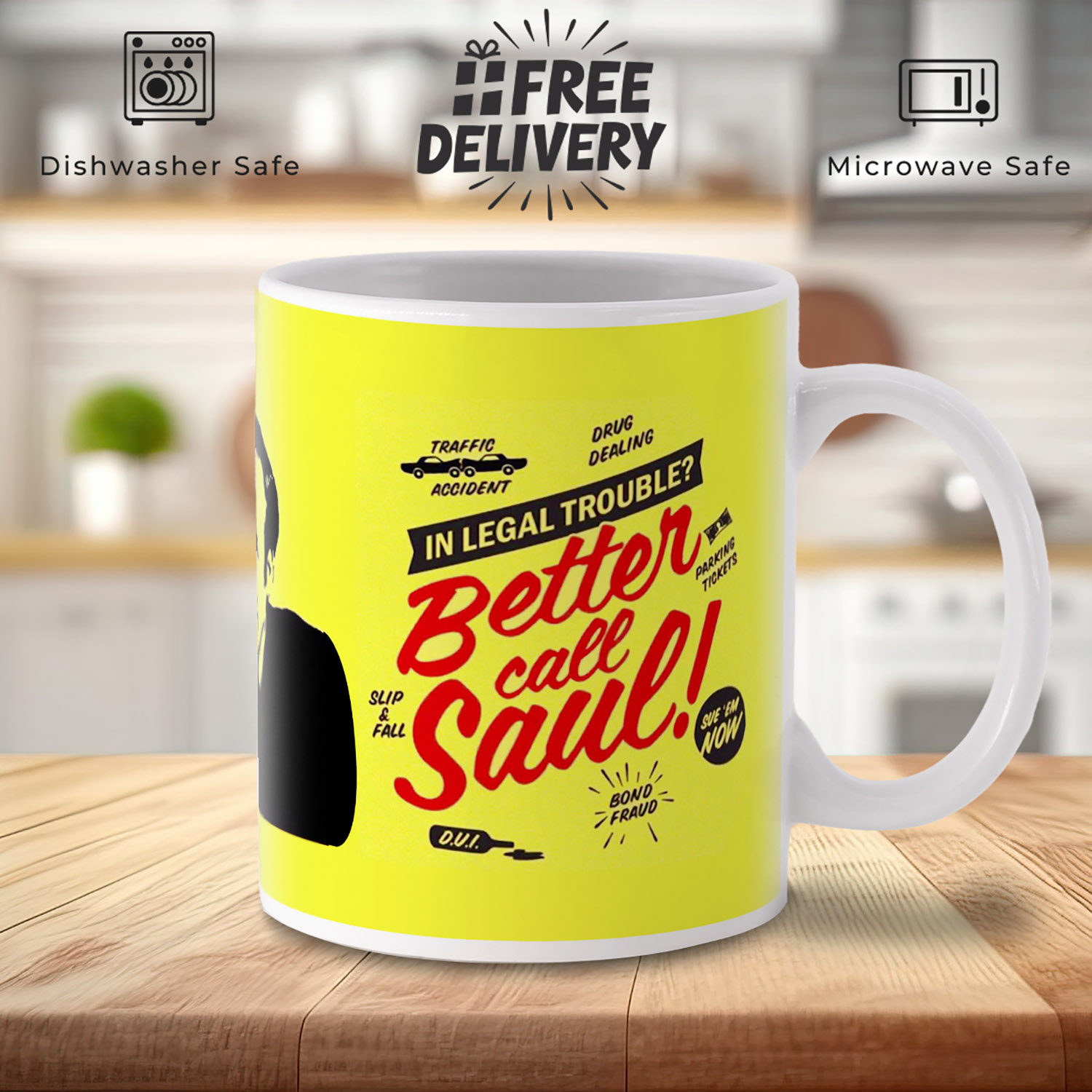 Better Call Saul Mug - Legal Trouble Humor for Lawyers