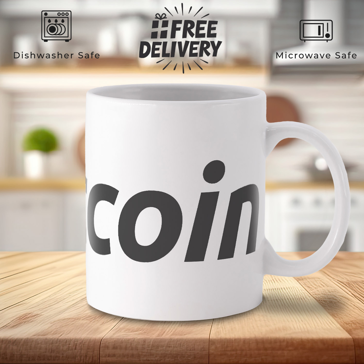 Full Wrap Bitcoin Logo Mug - Perfect Gift for Crypto Fans