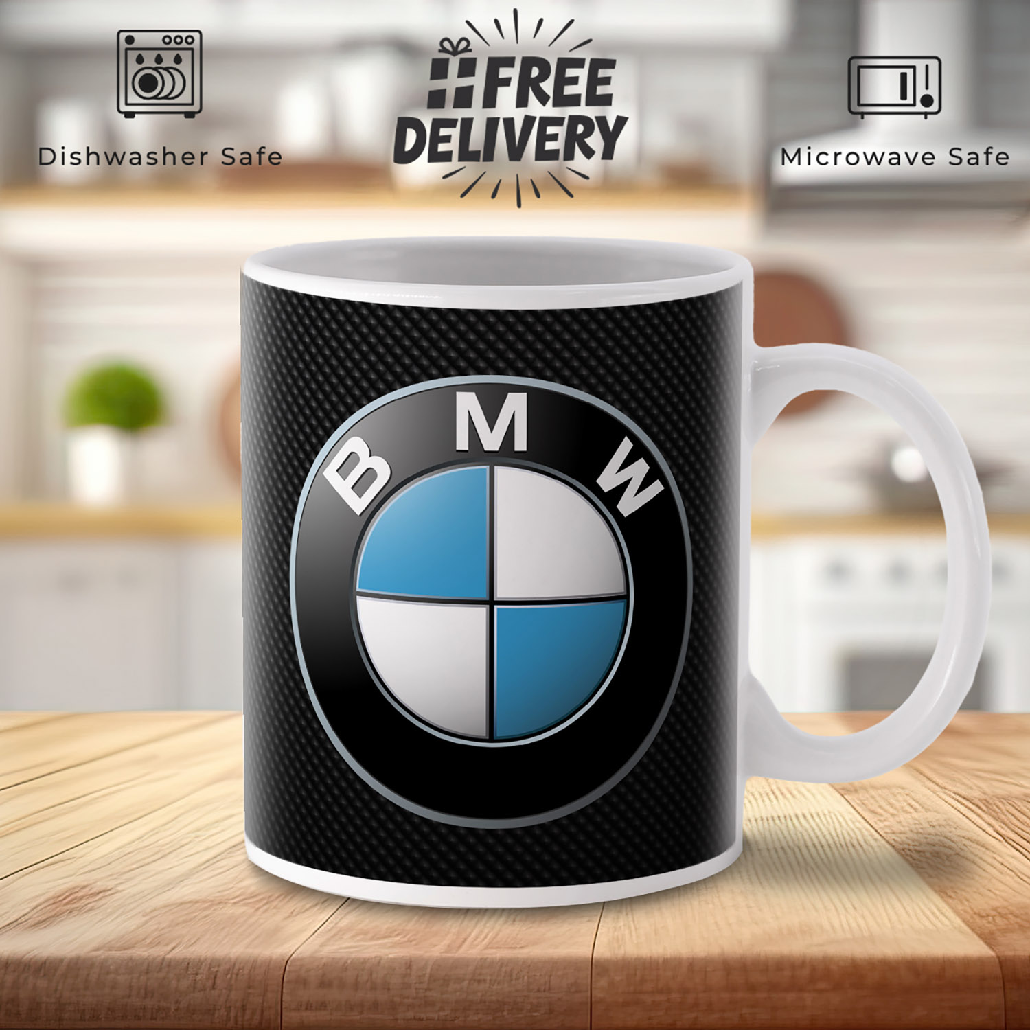 BMW Carbon Fibre Mug - Stylish Gift for Car Enthusiasts