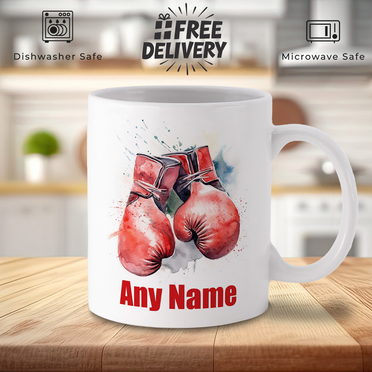 Personalised Boxing Gloves Mug - Perfect Gift for Fighters