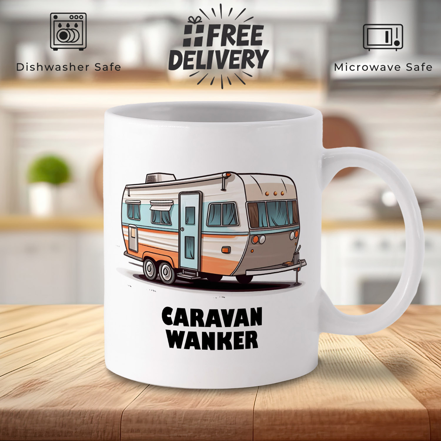 Caravan Wanker Mug - Humorous Gift for Camping Lovers