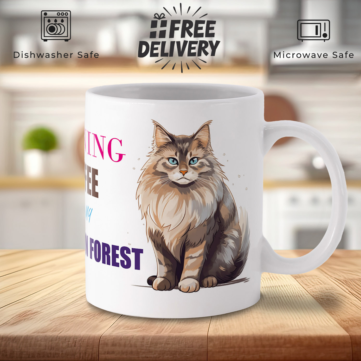 Norwegian Forest Cat Mug - Perfect Gift for Cat Lovers