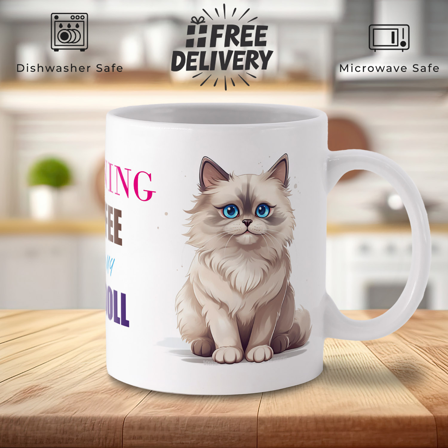 Charming Ragdoll Cat Mug for Cat Lovers - Perfect Gift!