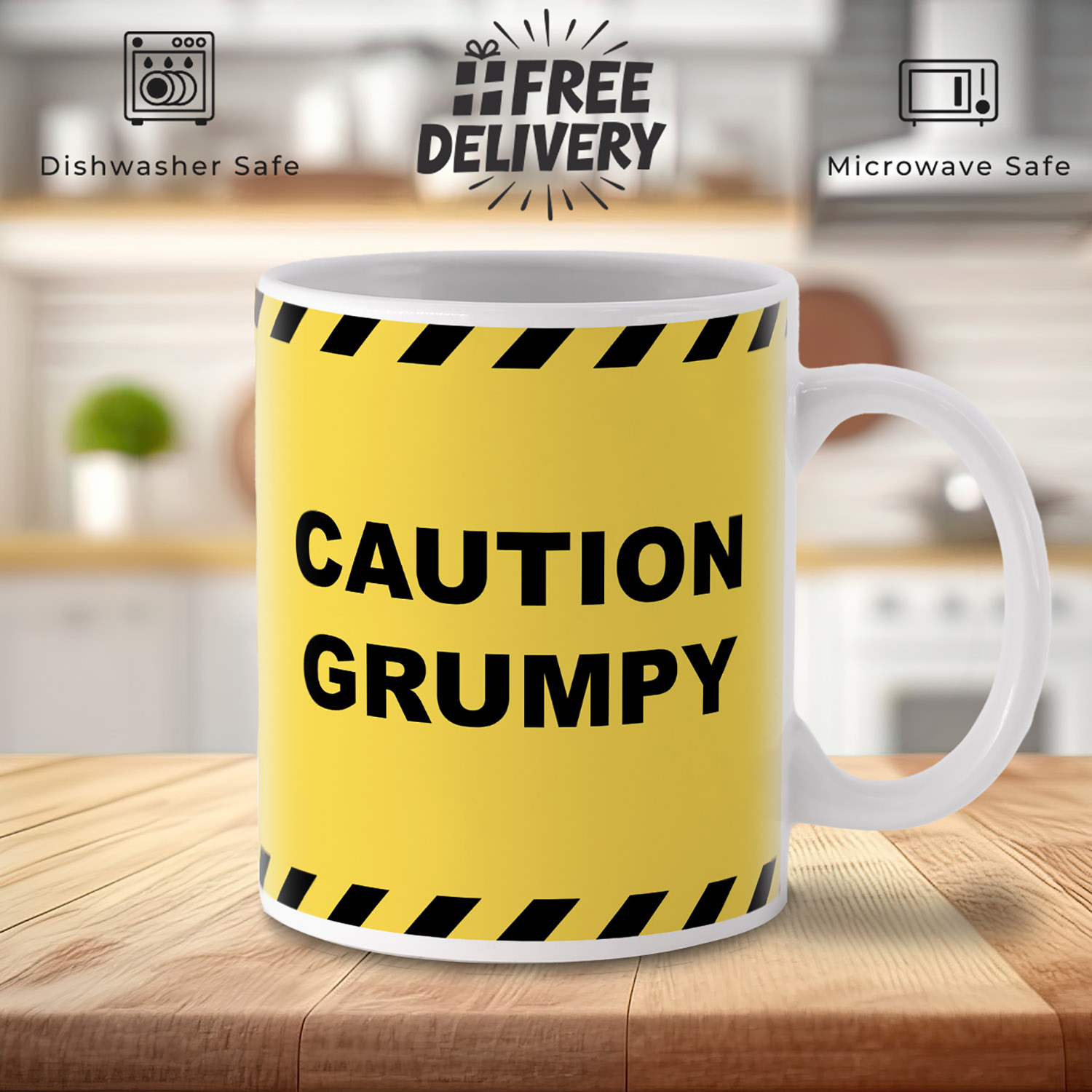 Caution Grumpy Warning Mug - Perfect Gift for Coffee Lovers