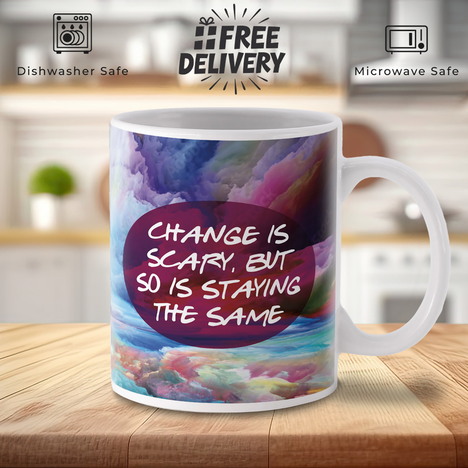 Change is Scary Mug - Motivational Gift for Courageous Souls