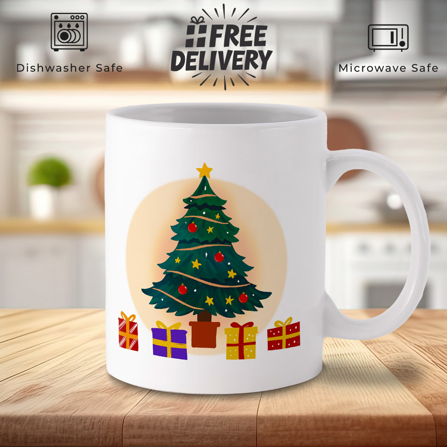 Festive Christmas Tree Mug - Perfect Holiday Gift!