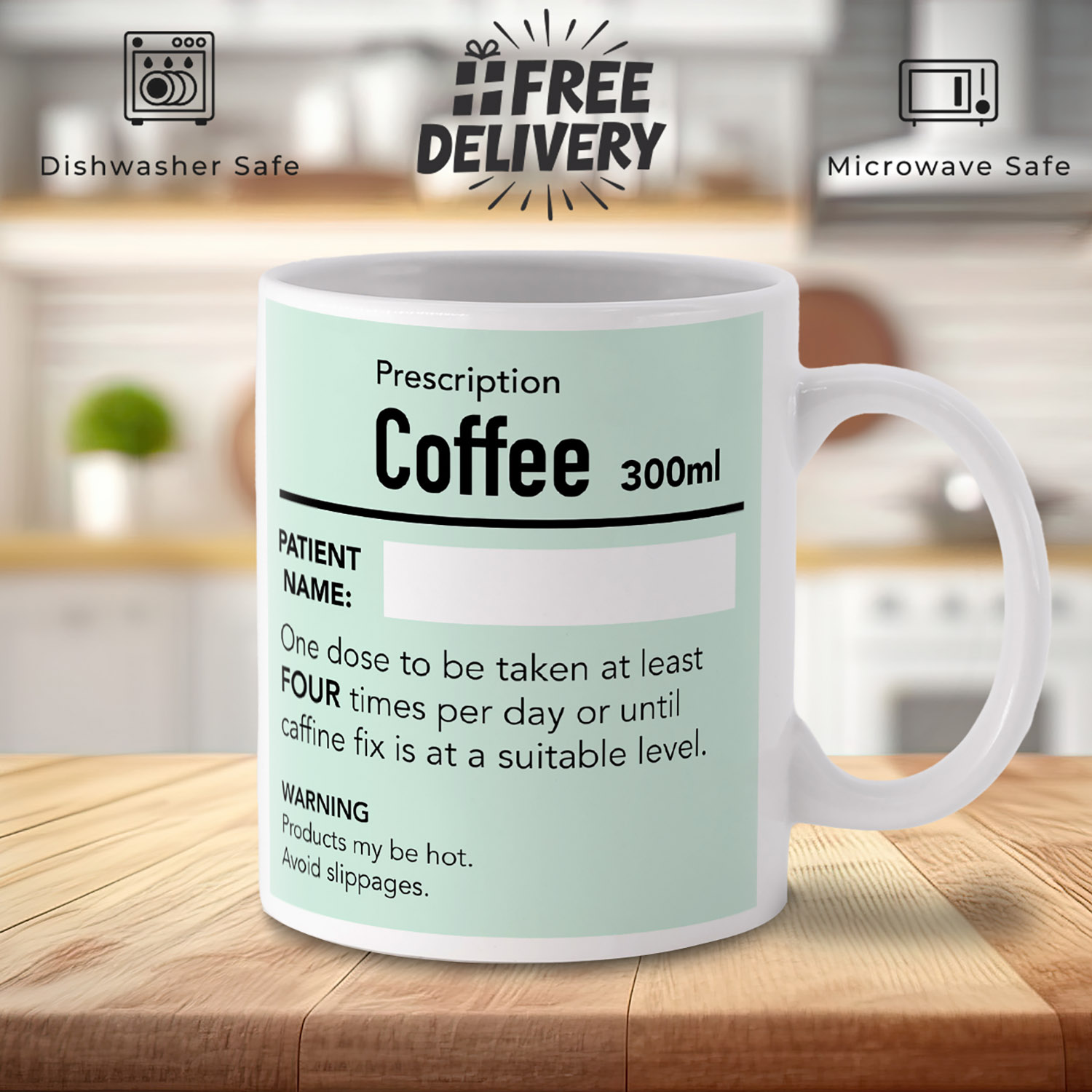 Personalised Coffee Prescription Mug for Coffee Lovers