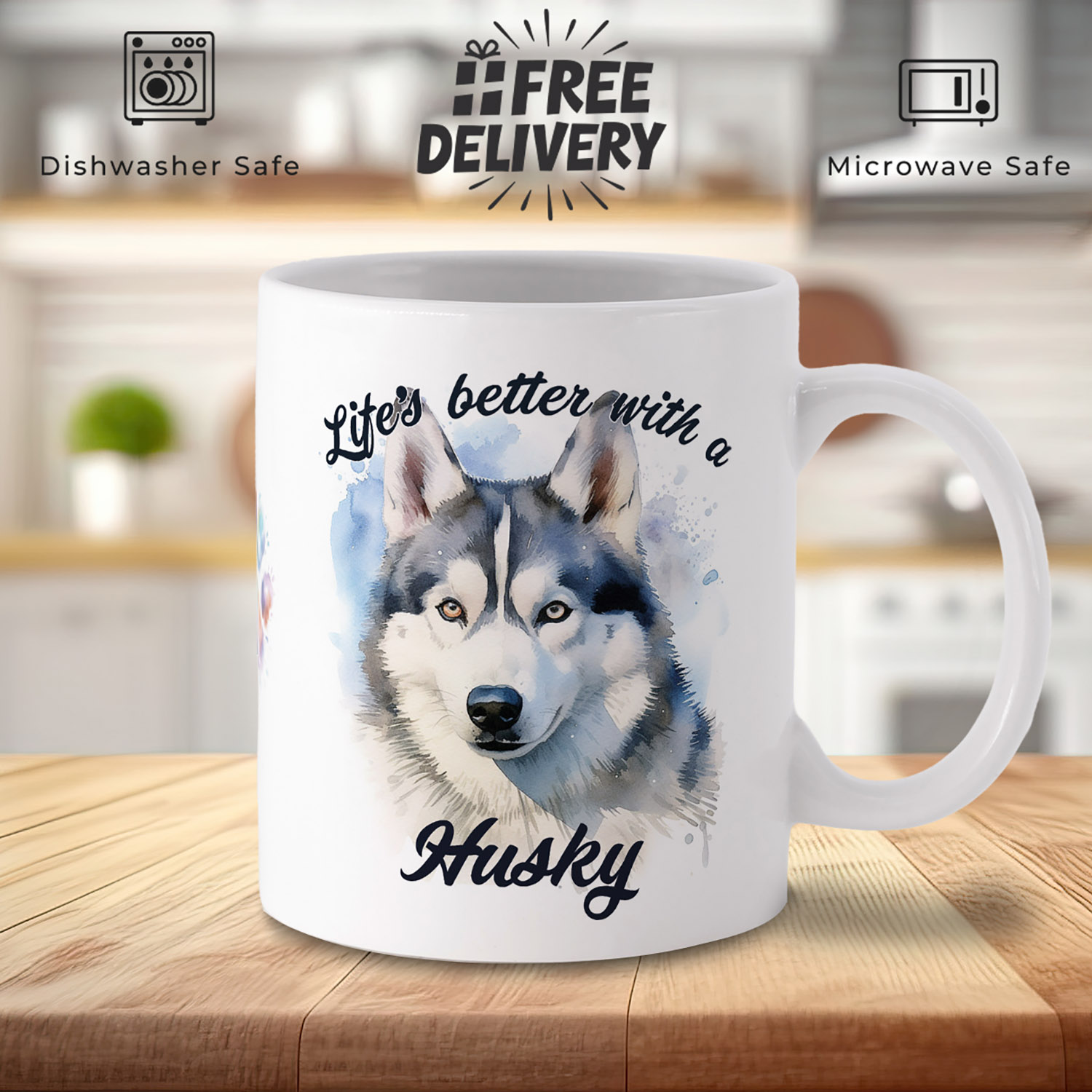 Adorable Husky Mug - Perfect Gift for Dog Lovers