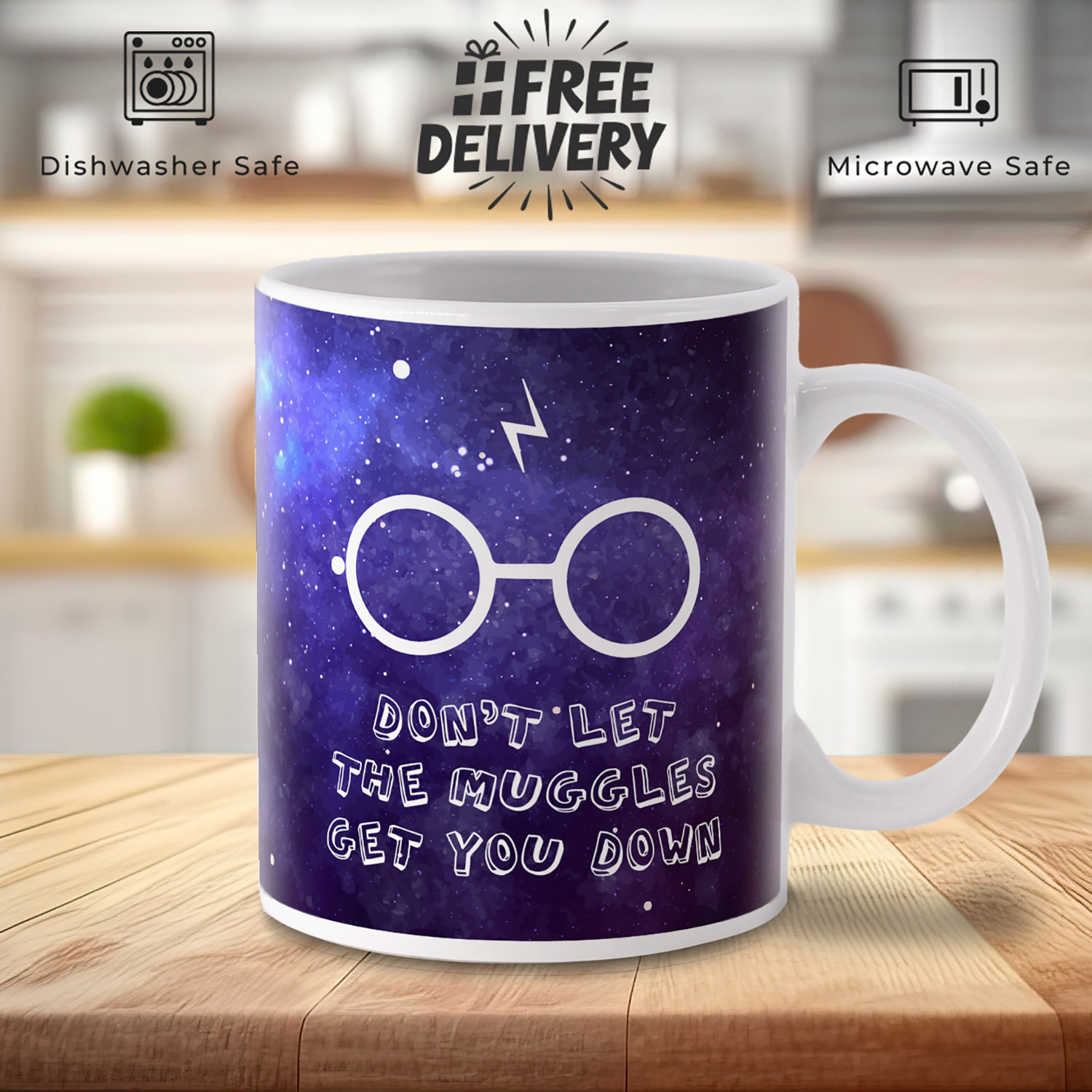 Harry Potter Mug: 'Don't Let the Muggles Get You Down'