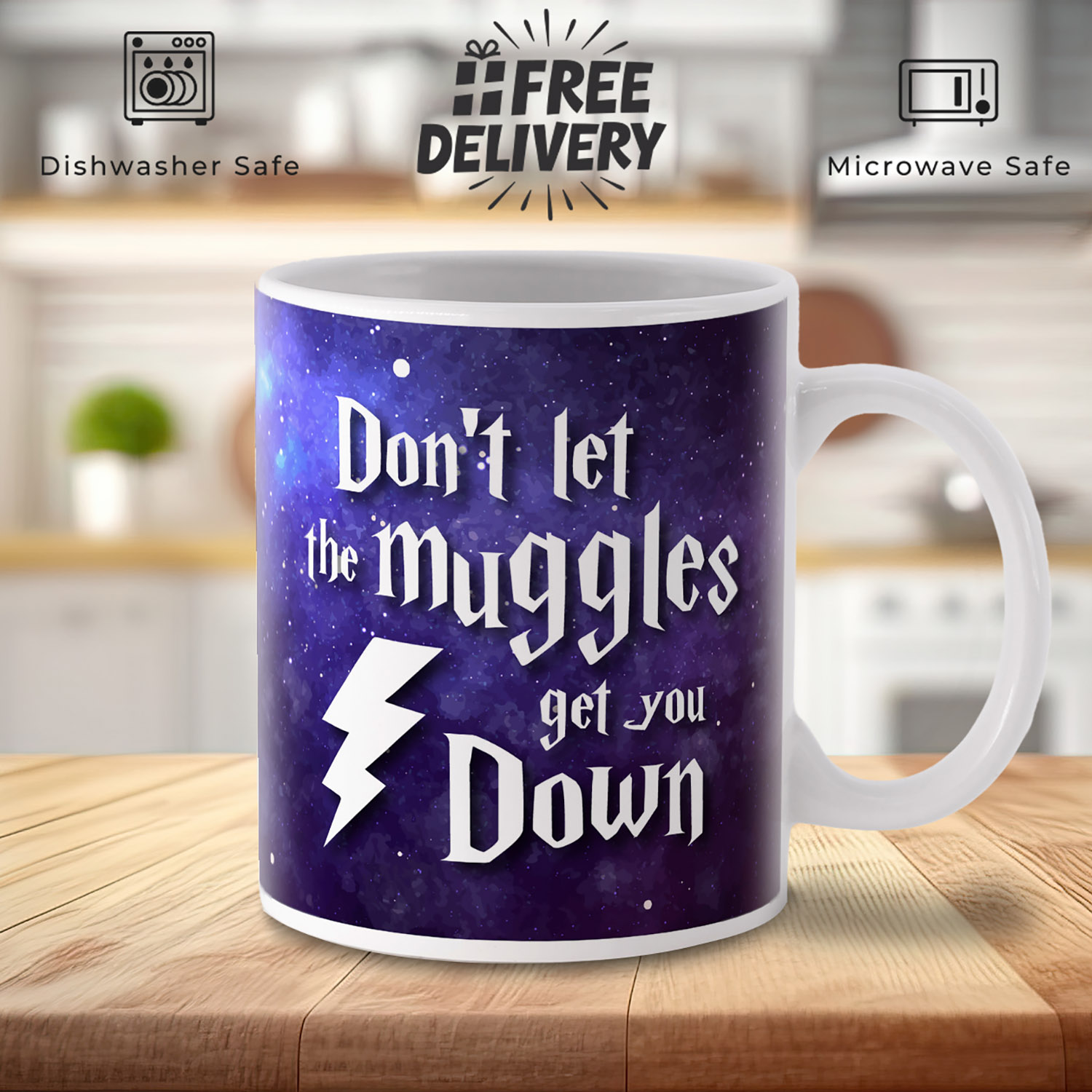 Harry Potter Mug: 'Don't Let the Muggles Get You Down'