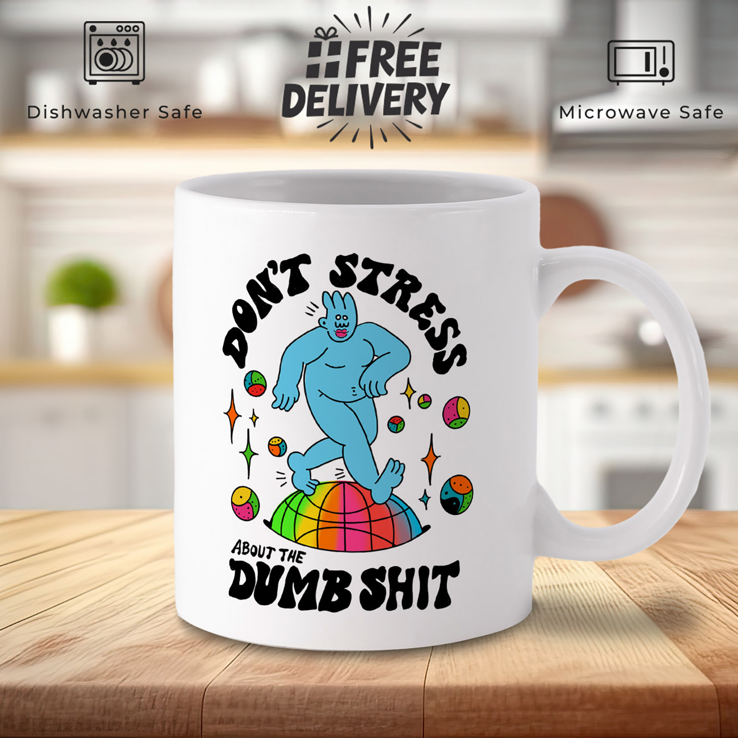 Funny 'Don't Stress' Coffee Mug for Stress Relief Lovers