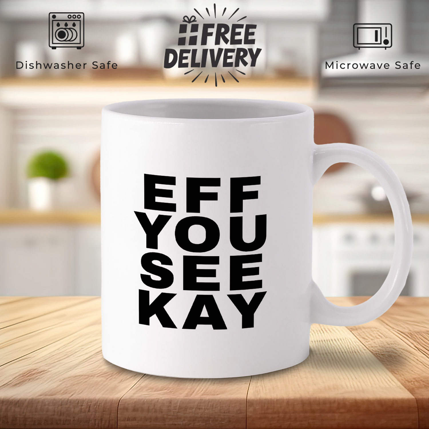 Funny 'Eff You See Kay' Mug - Perfect Gift for Sarcastic Friends