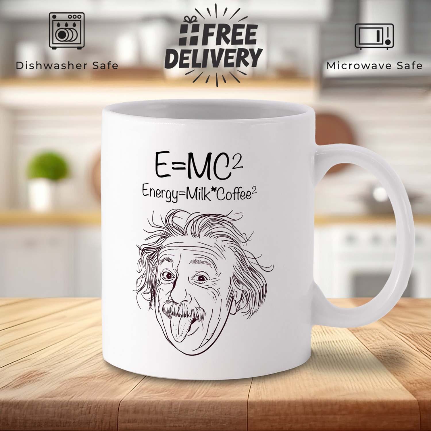 Einstein Energy Coffee Mug - Illustrated Science Gift