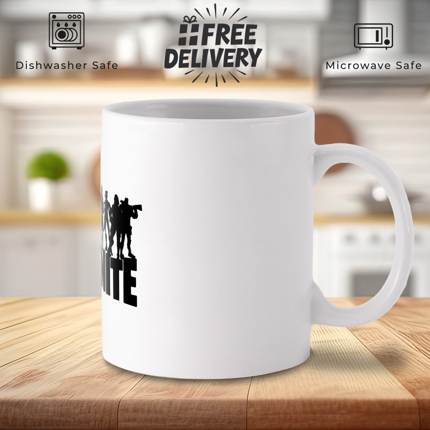 Fortnite Silhouette Logo Mug - Perfect Gift for Gamers