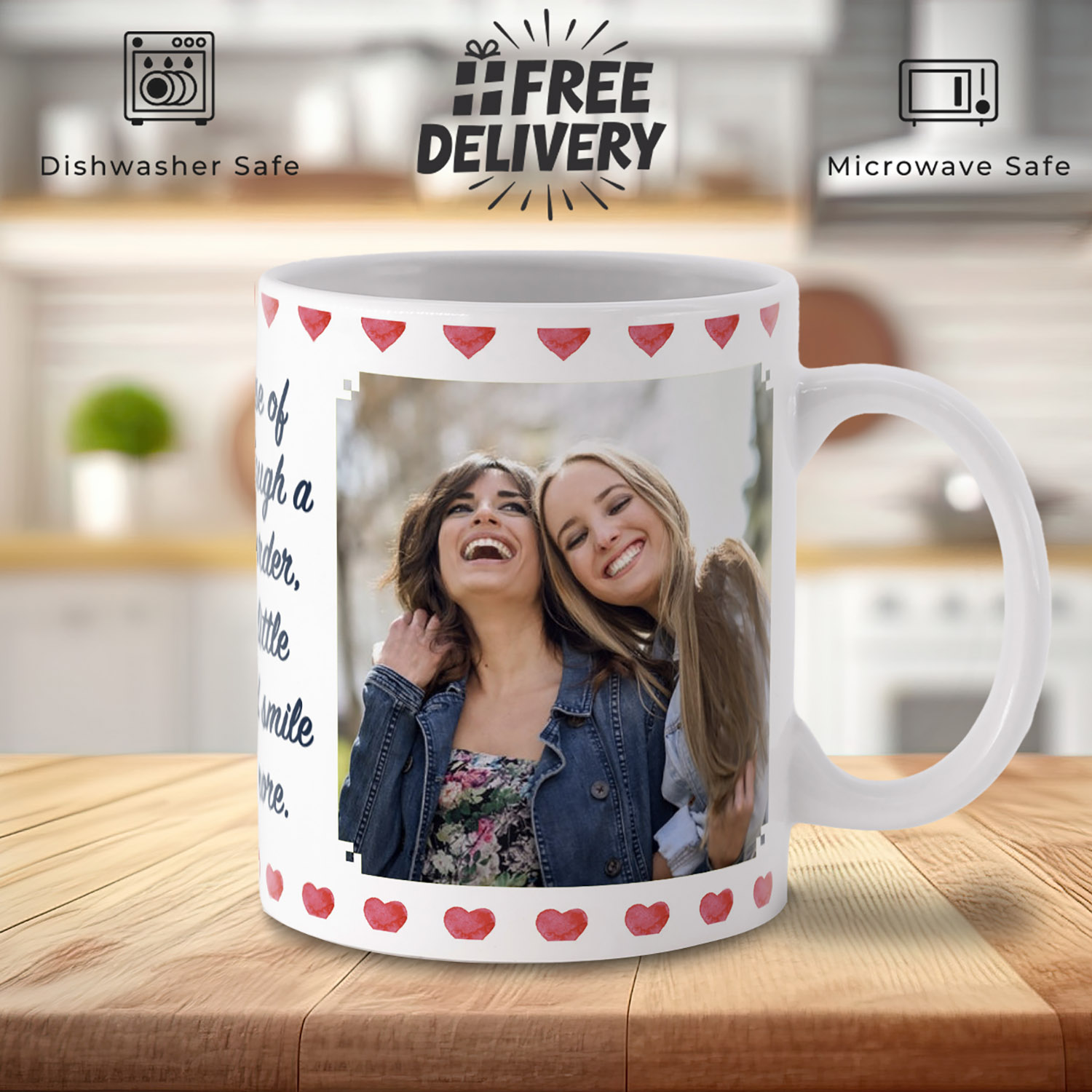 Personalised Friendship Photo Mug - Custom Gift for Besties