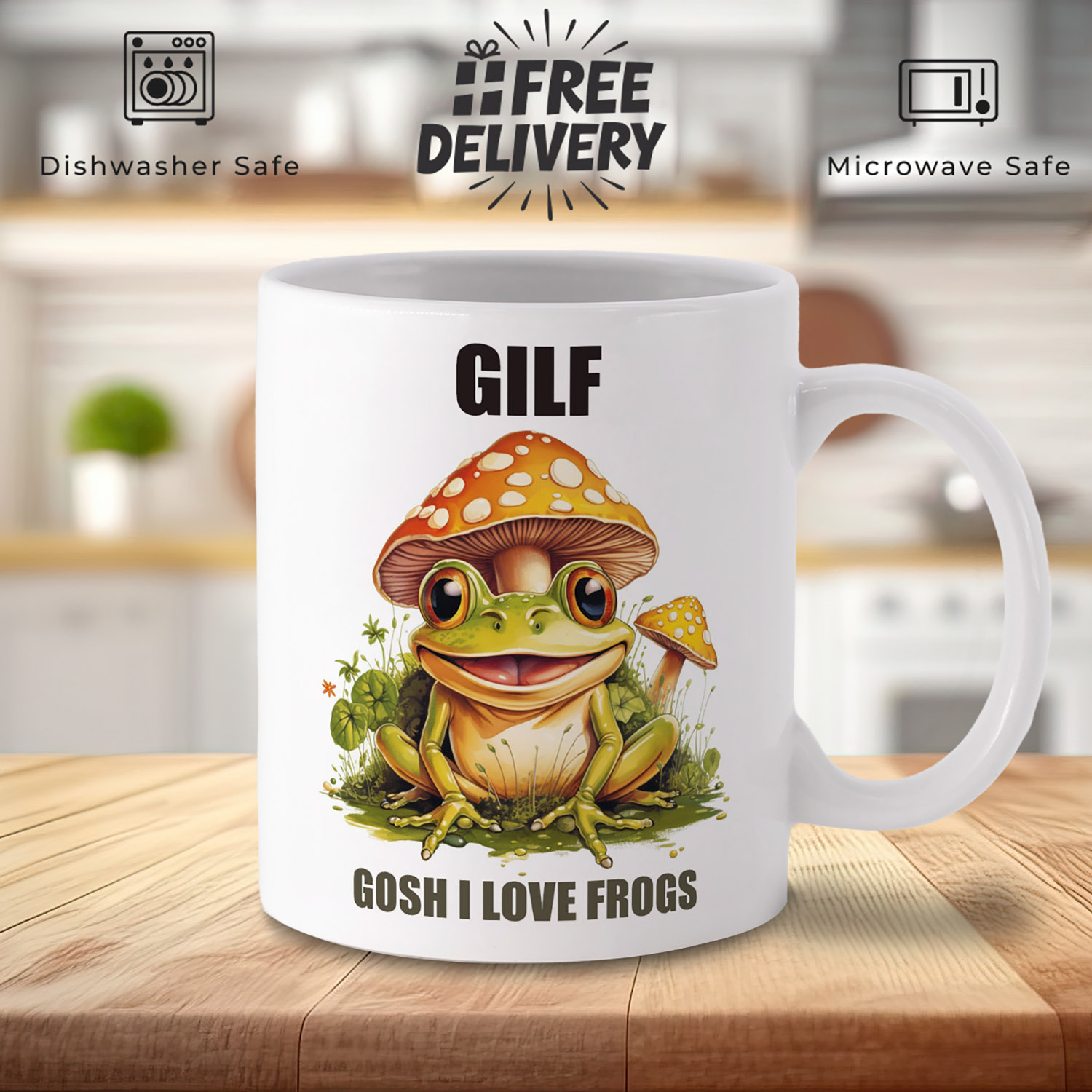 Gilf 'God I Love Frogs' Mug - Perfect Gift for Frog Lovers