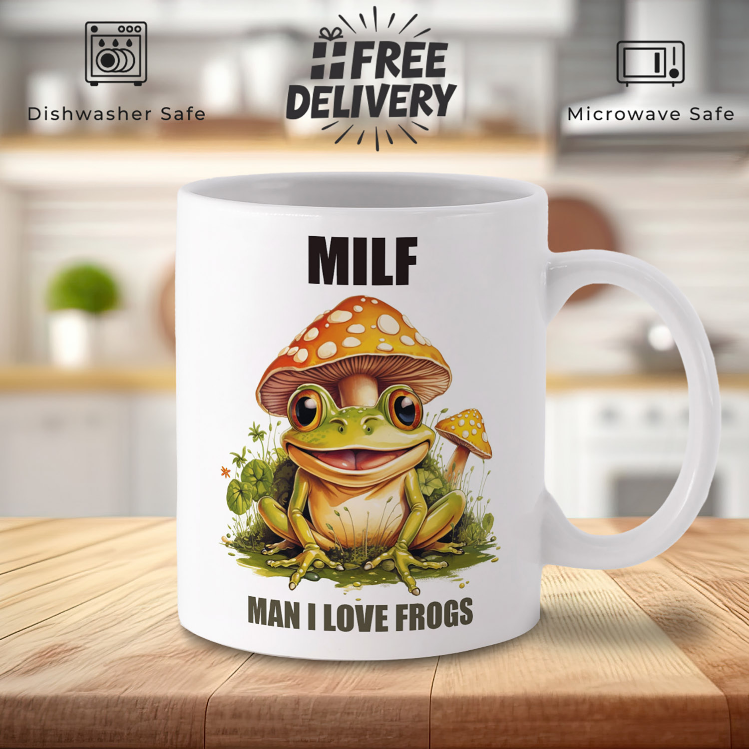 Milf Man I Love Frogs Mug - Fun Gift for Frog Lovers