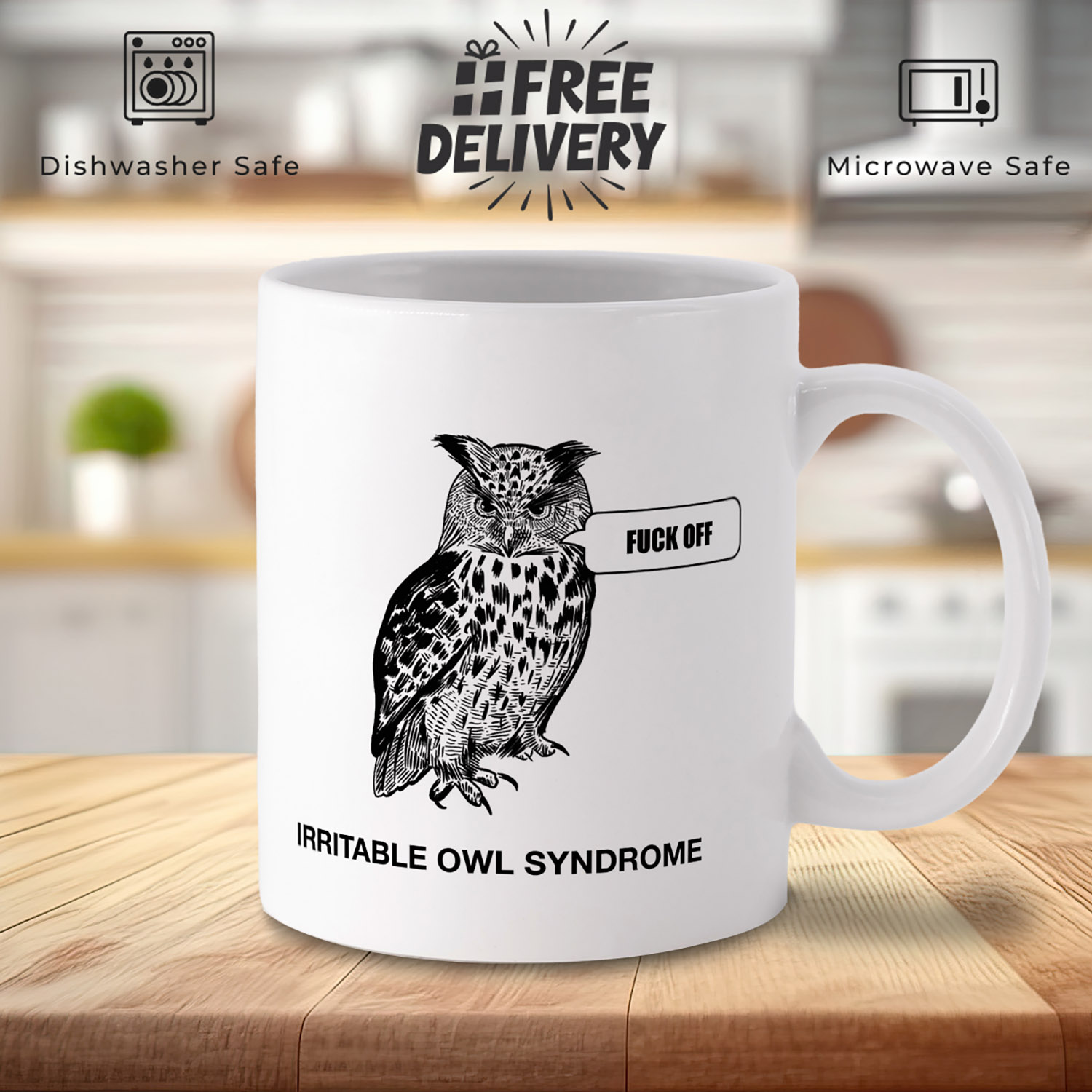 Irritable Owl Syndrome Mug - Perfect Gift for Owl Lovers