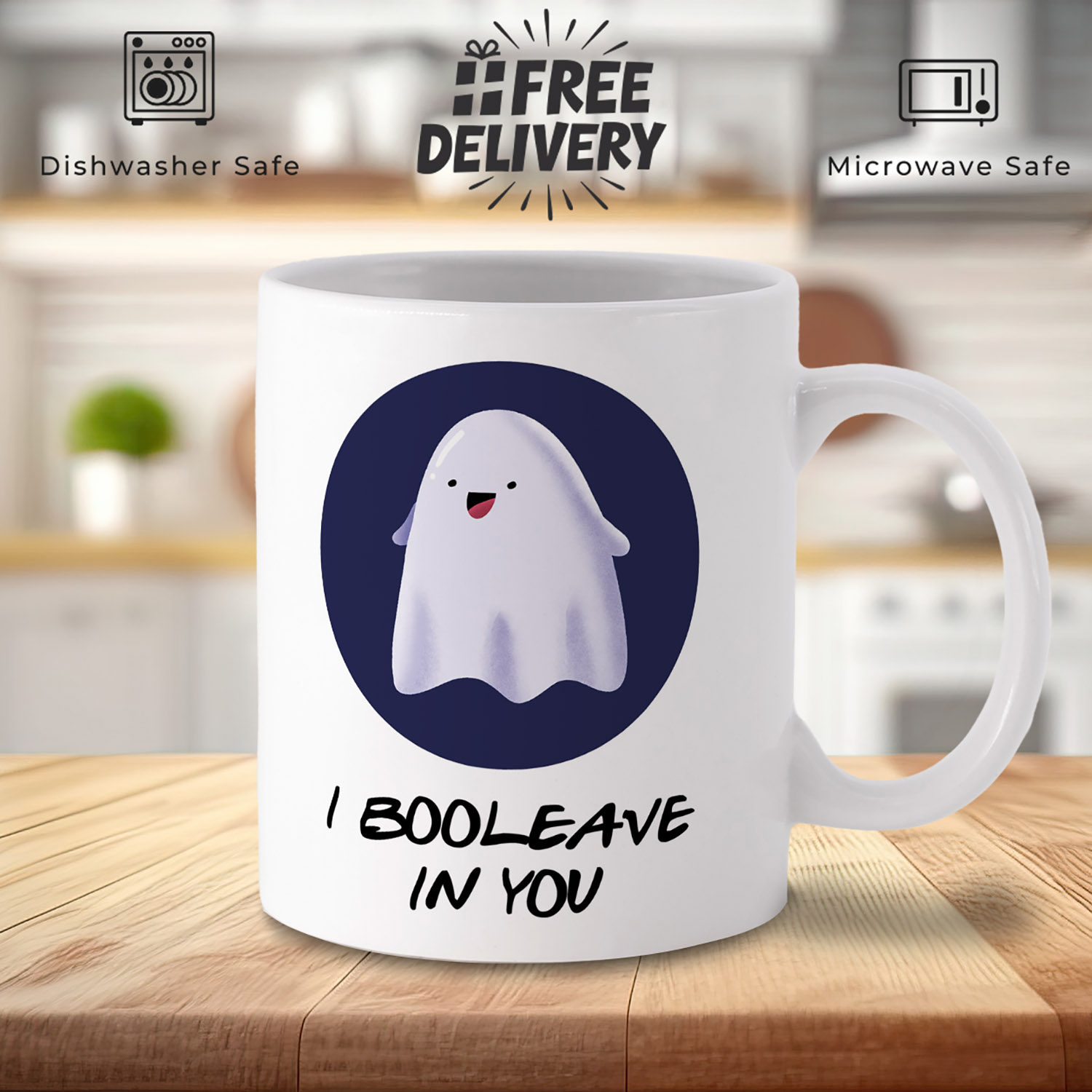 I Boo Leave In You Cute Ghost Mug - Perfect for Halloween Lovers