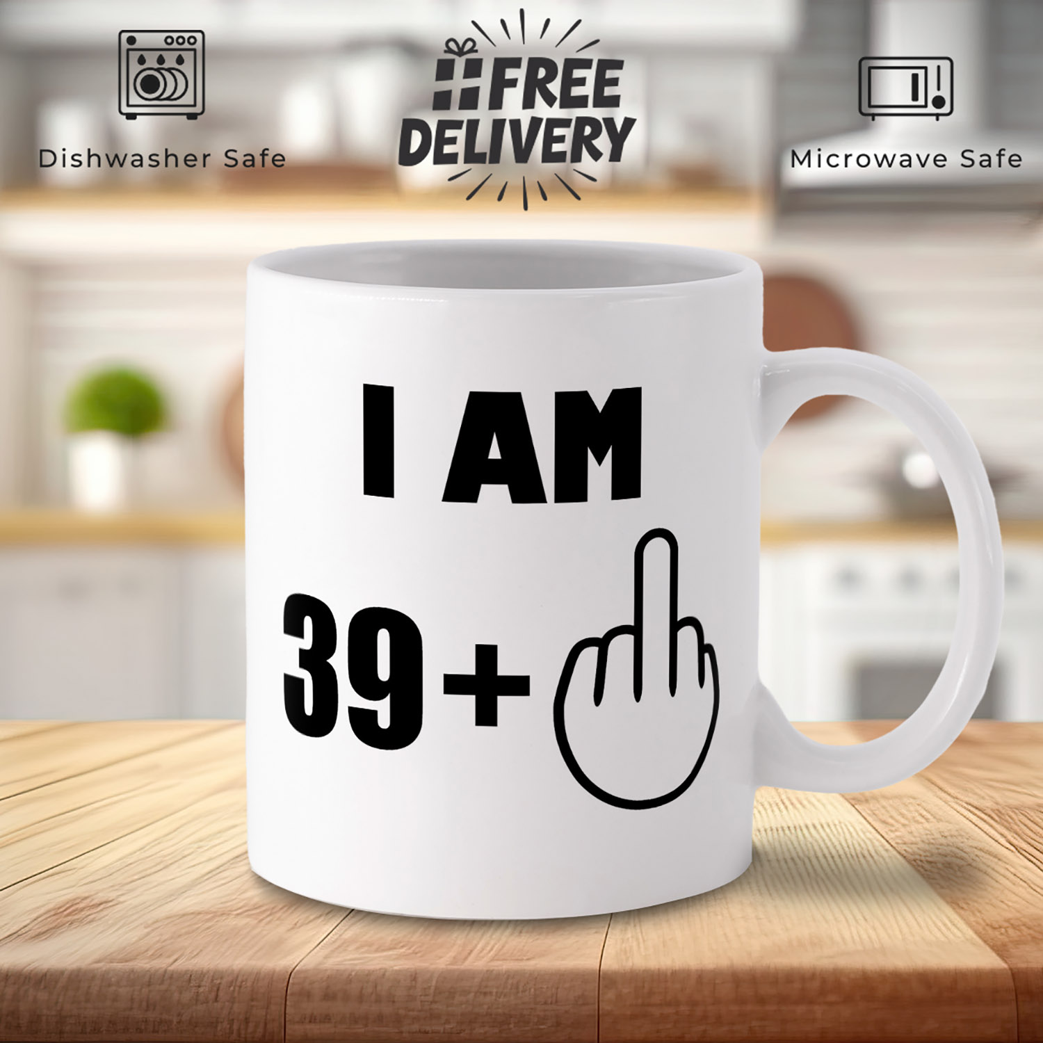 Personalised 29th Birthday Middle Finger Mug - Fun Gift