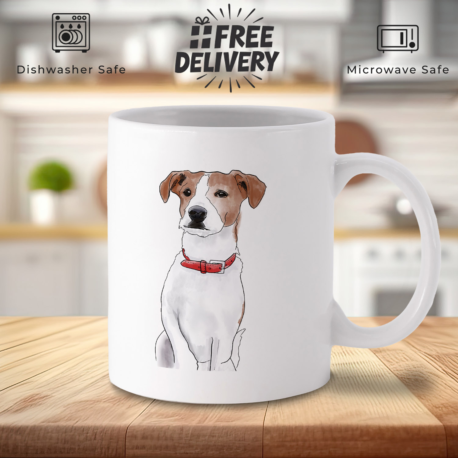 Adorable Illustrated Jack Russell Mug for Dog Lovers