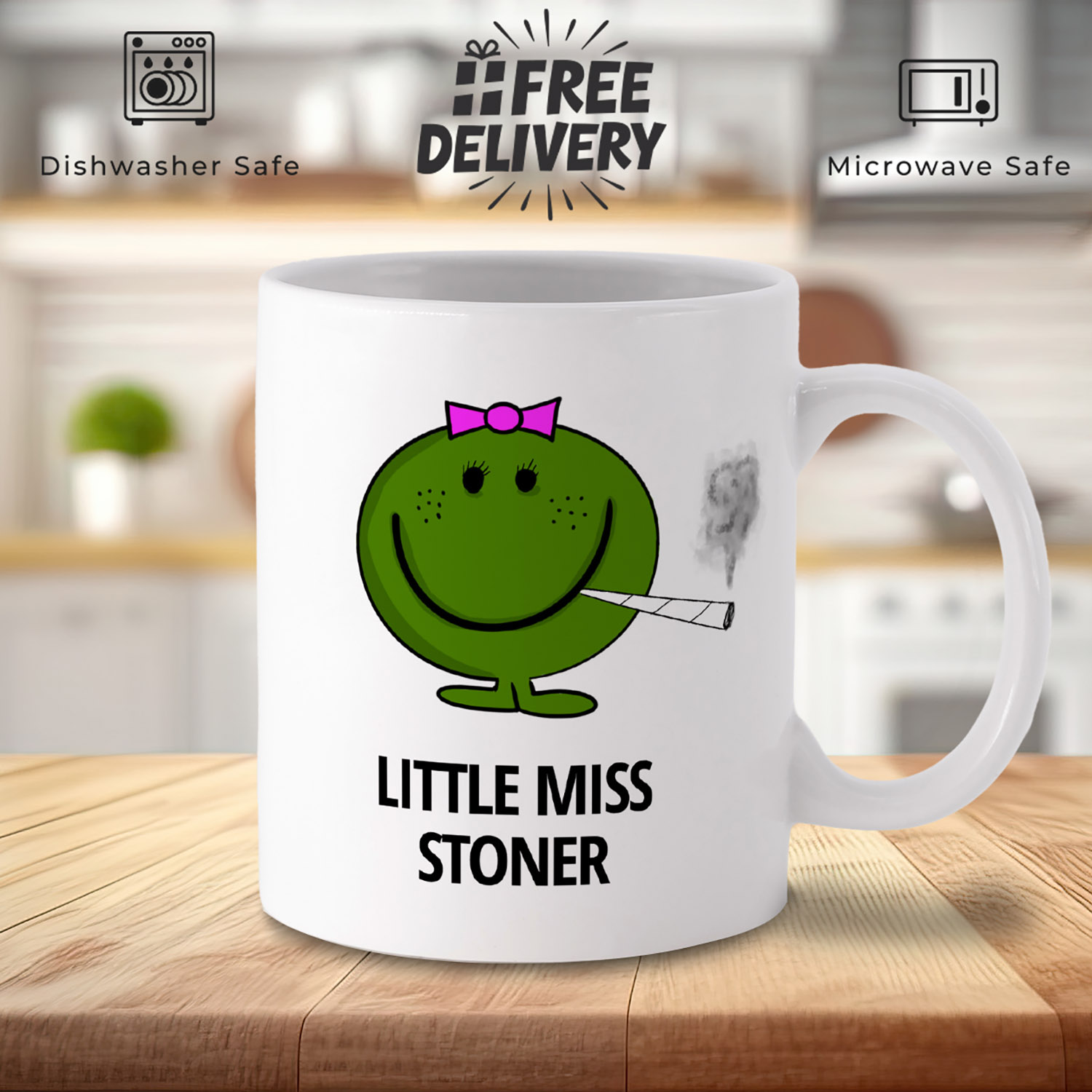 Little Miss Stoner Mug - Fun Gift for Cannabis Lovers