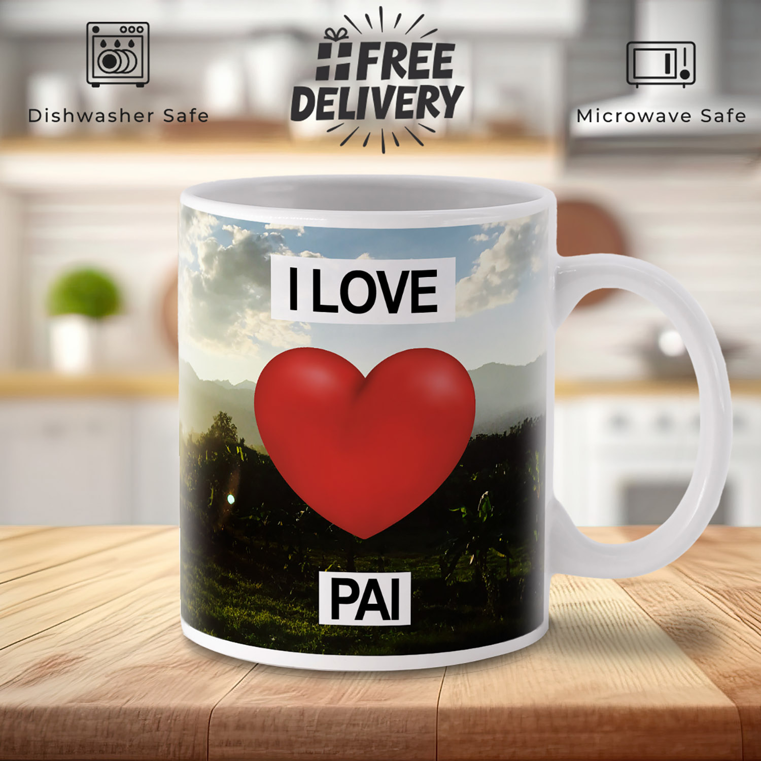 Love Pai Thailand Mug - Unique Travel Souvenir Gift