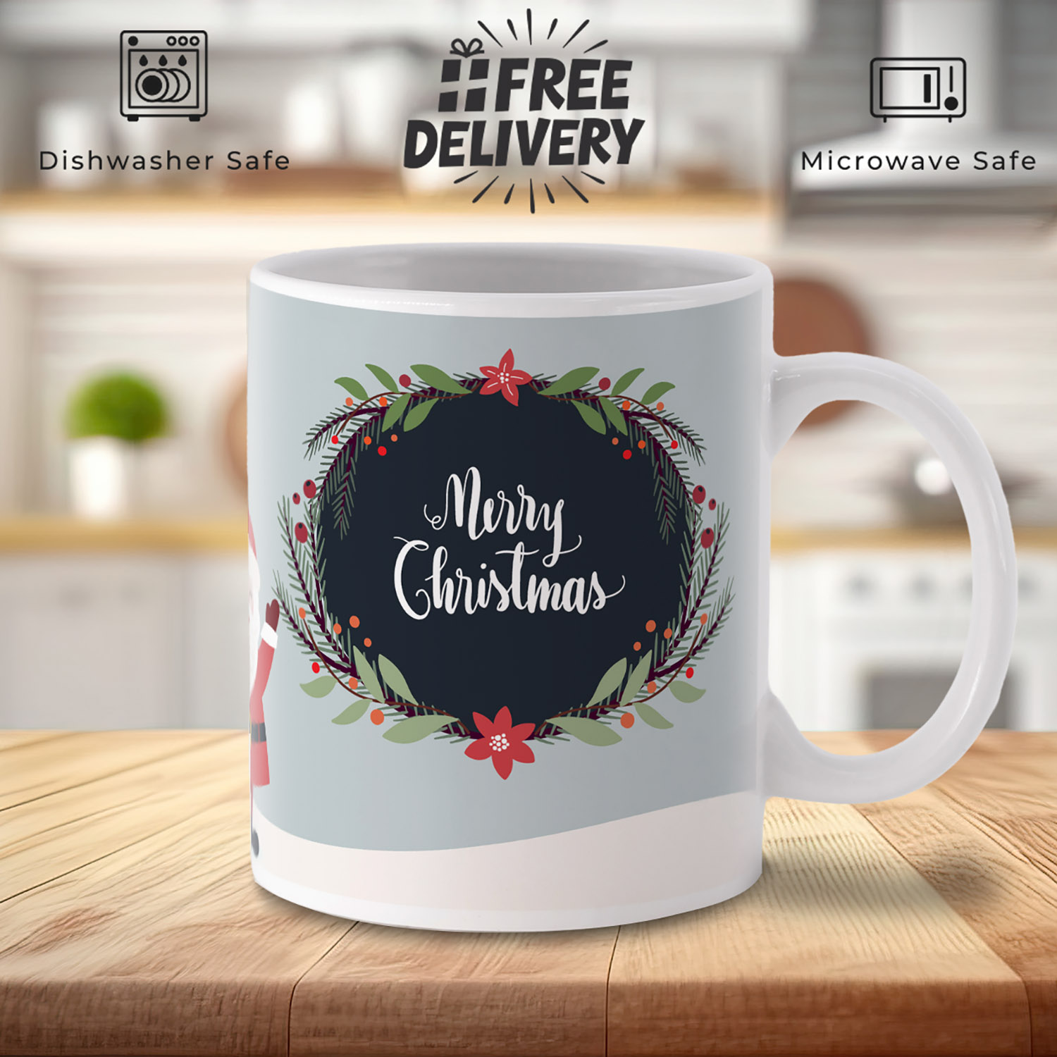 Festive Santa Mug - Perfect Holiday Gift for Christmas Cheer