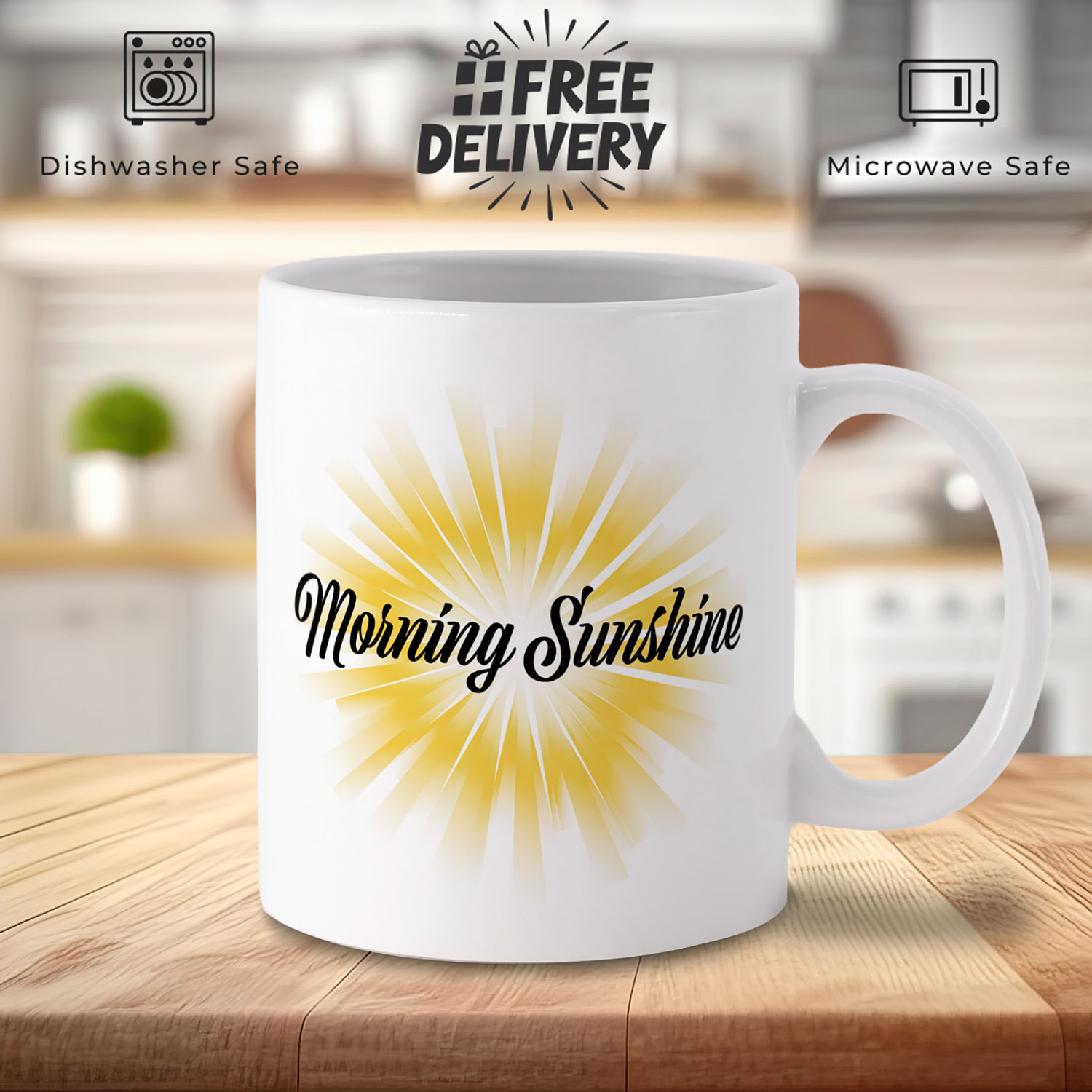 Morning Sunshine Mug: Cheerful Coffee Cup for Bright Mornings